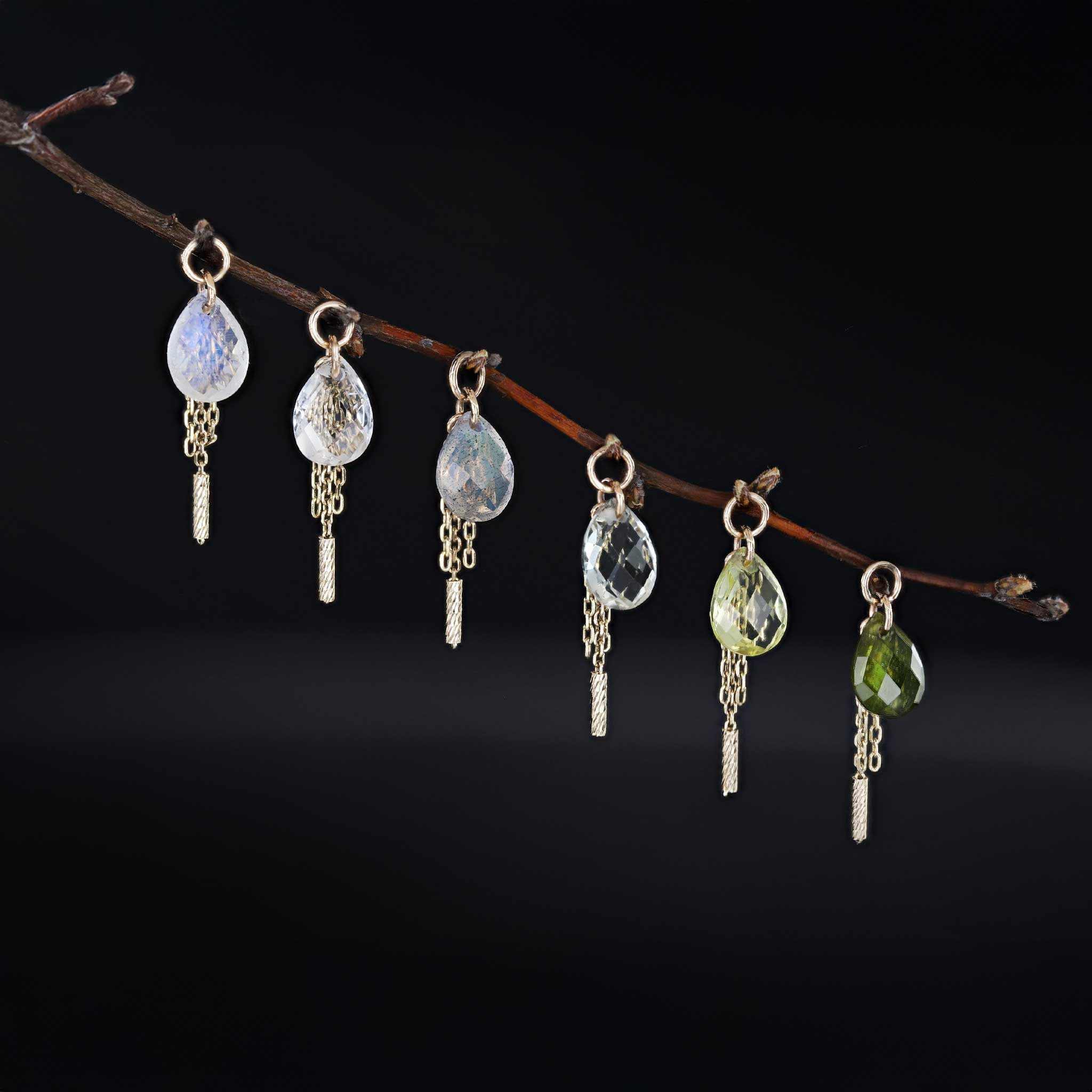 BEATTI Charms Nobel • Gemstone Tassel Charm Nobel • Gemstone Tassel Charm