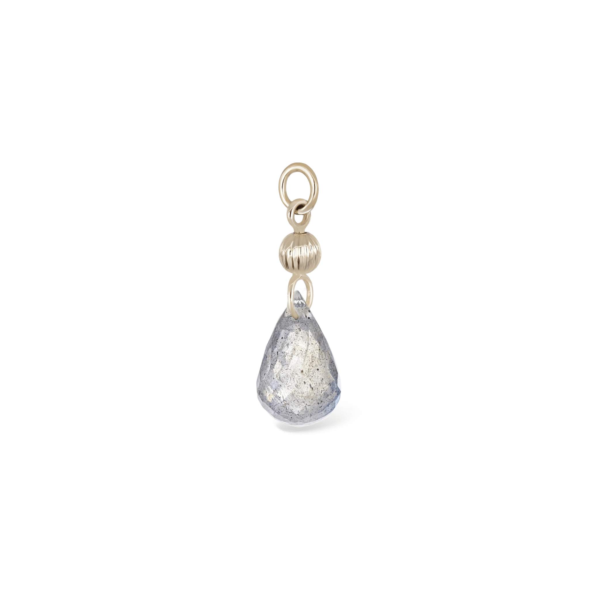 BEATTI Charms Gold / Labradorite Mix Fire BTPG089 • Gemstone Textured Ball Charm BTPG089 BTPG089 • Gemstone Textured Ball Charm