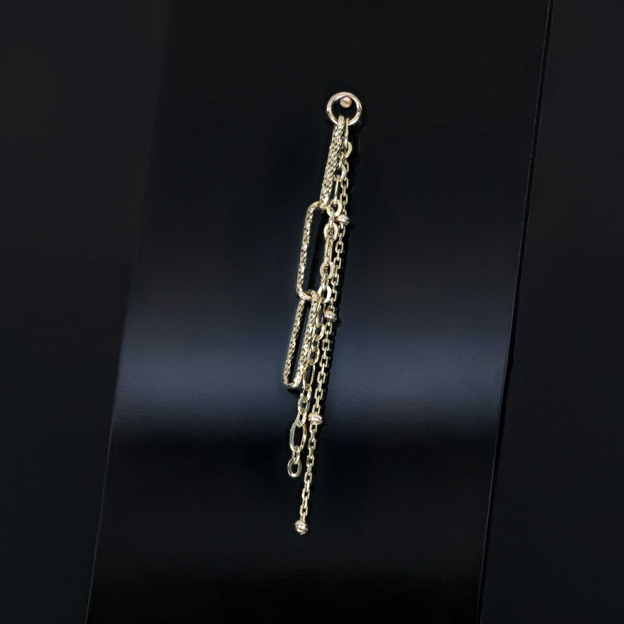 BEATTI Charms Gold Fino • Triple Mixed Chain Charm BTPG107 Fino • Triple Mixed Chain Charm