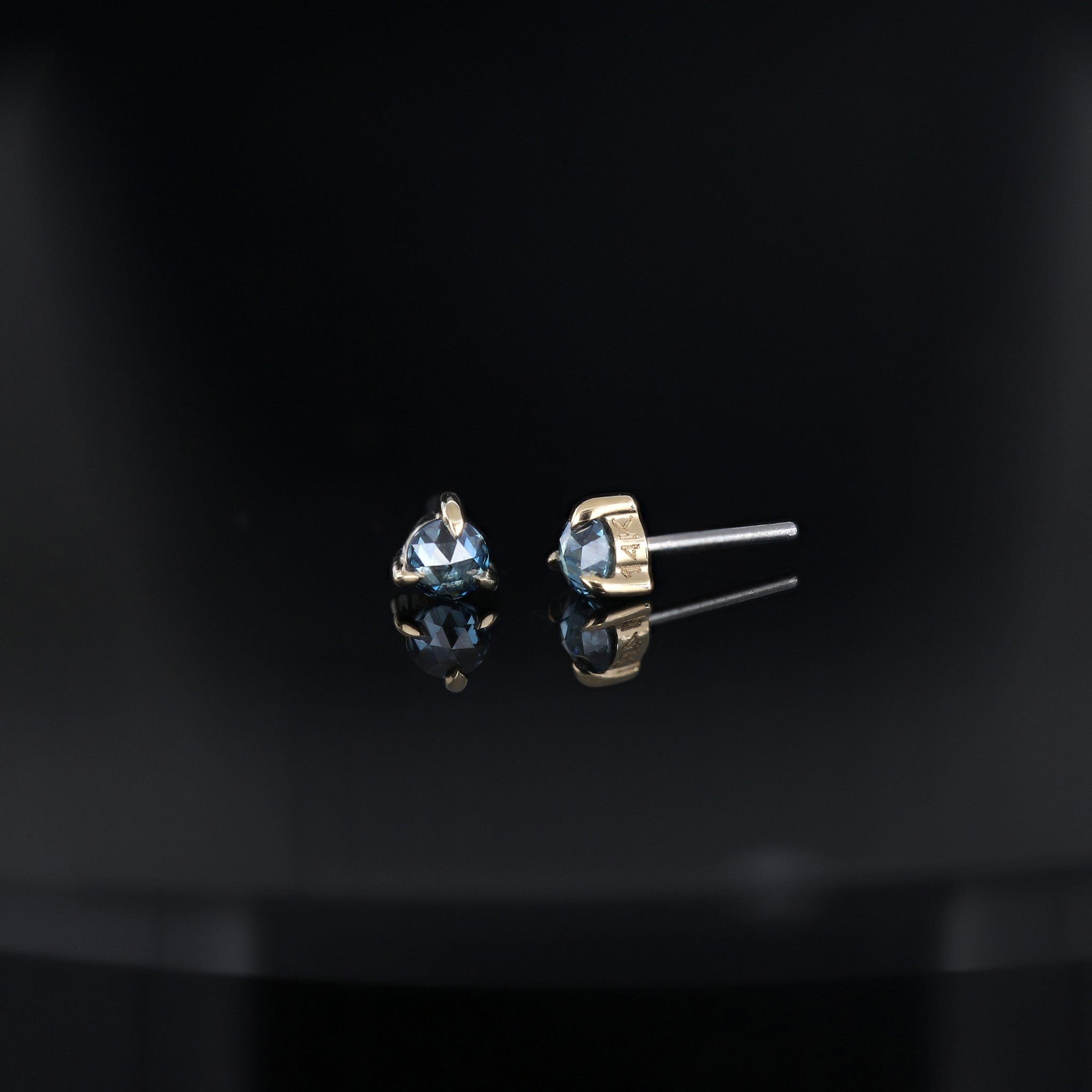 2mm Rose Cut Diamond 3-Prong Flat Back Stud