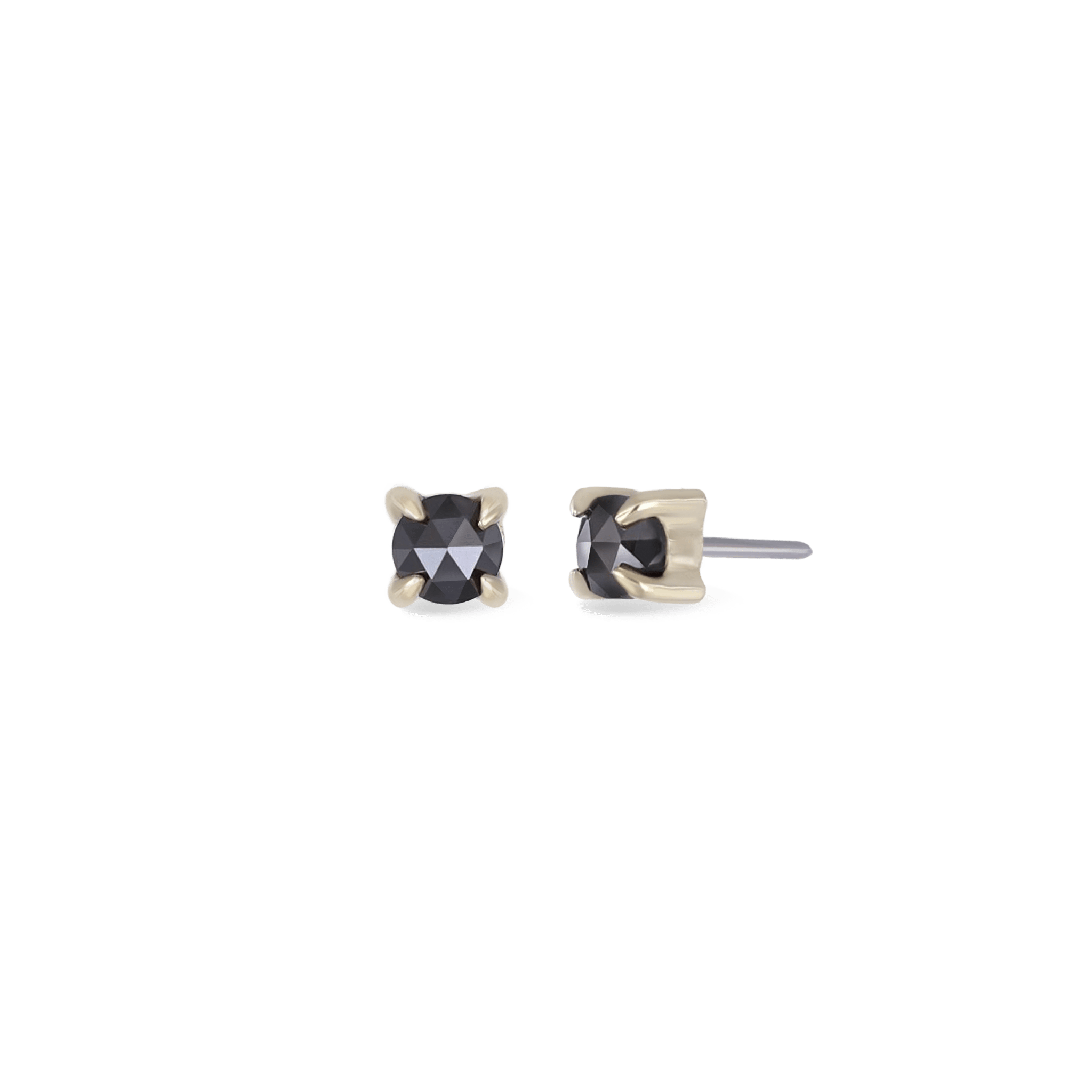 BEATTI Threadless Ends Gold / Black Diamond BTPRG071 • 14K Gold Gemstone Threadless End BTPRG071 BLD BTPRG071 • 14K Gold Gemstone Threadless End