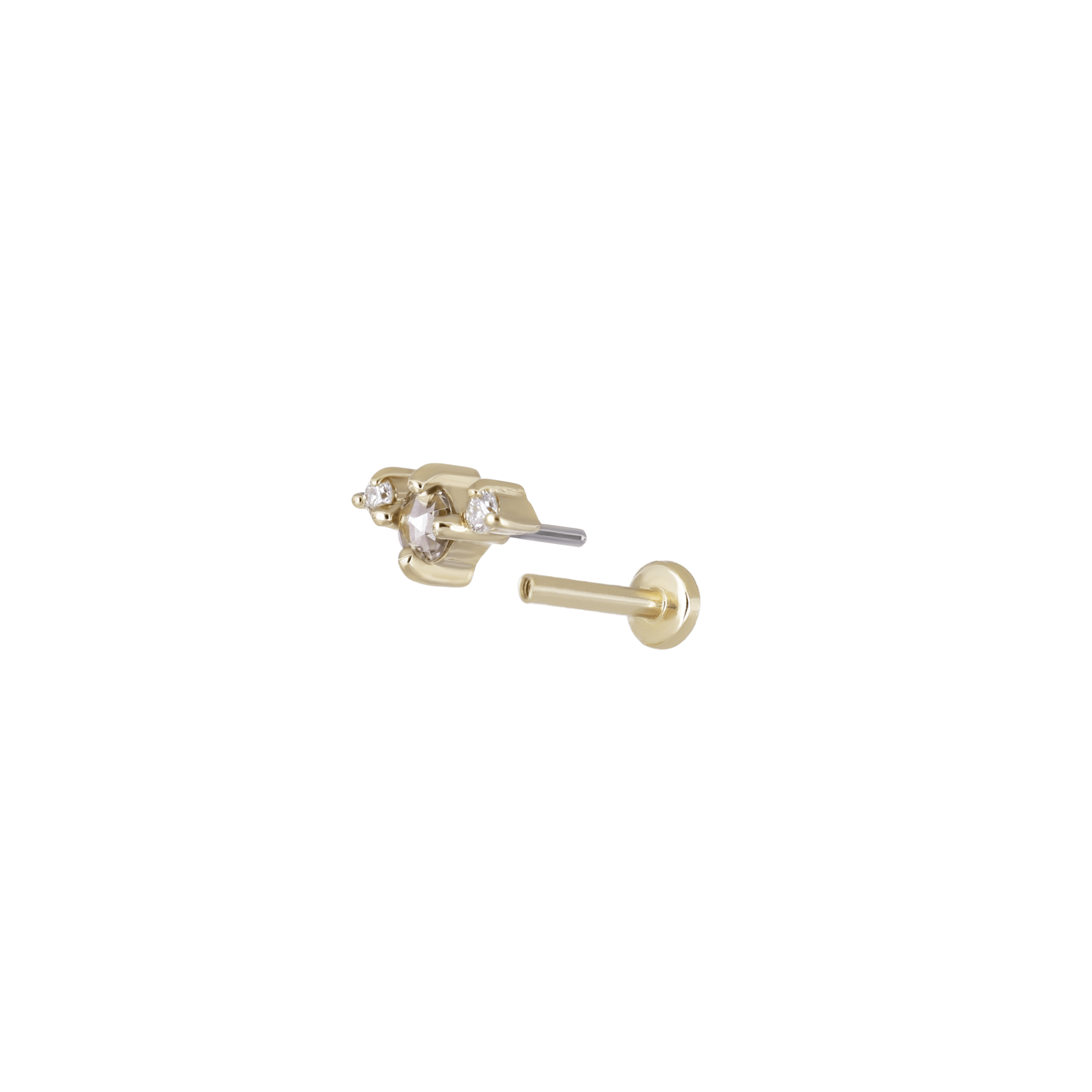 BEATTI Threadless Ends BTPRG073 • 14K Gold Gemstone Threadless End BTPRG073 • 14K Gold Gemstone Threadless End