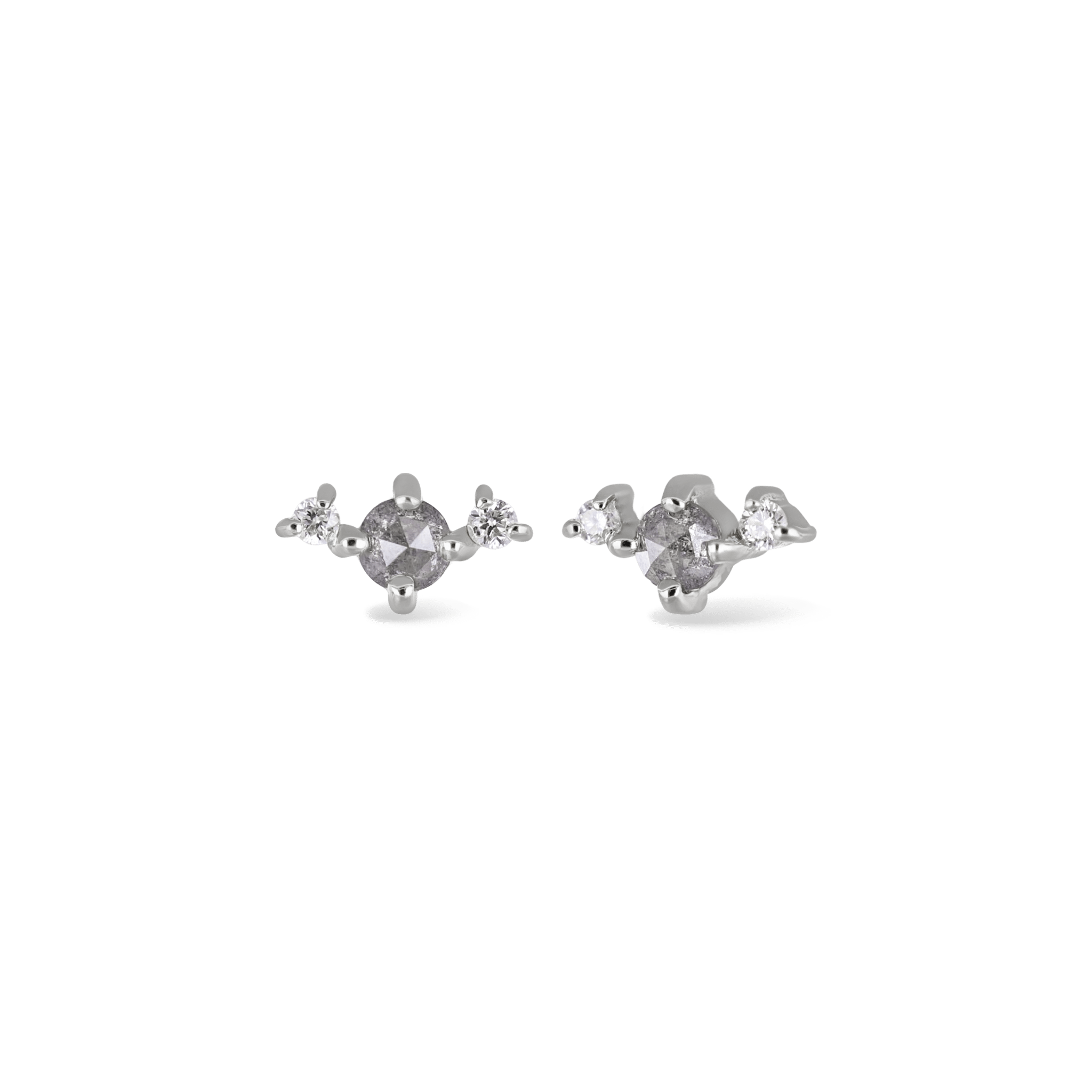 Astrid • Rose Cut Diamond Trio Flat Back Stud