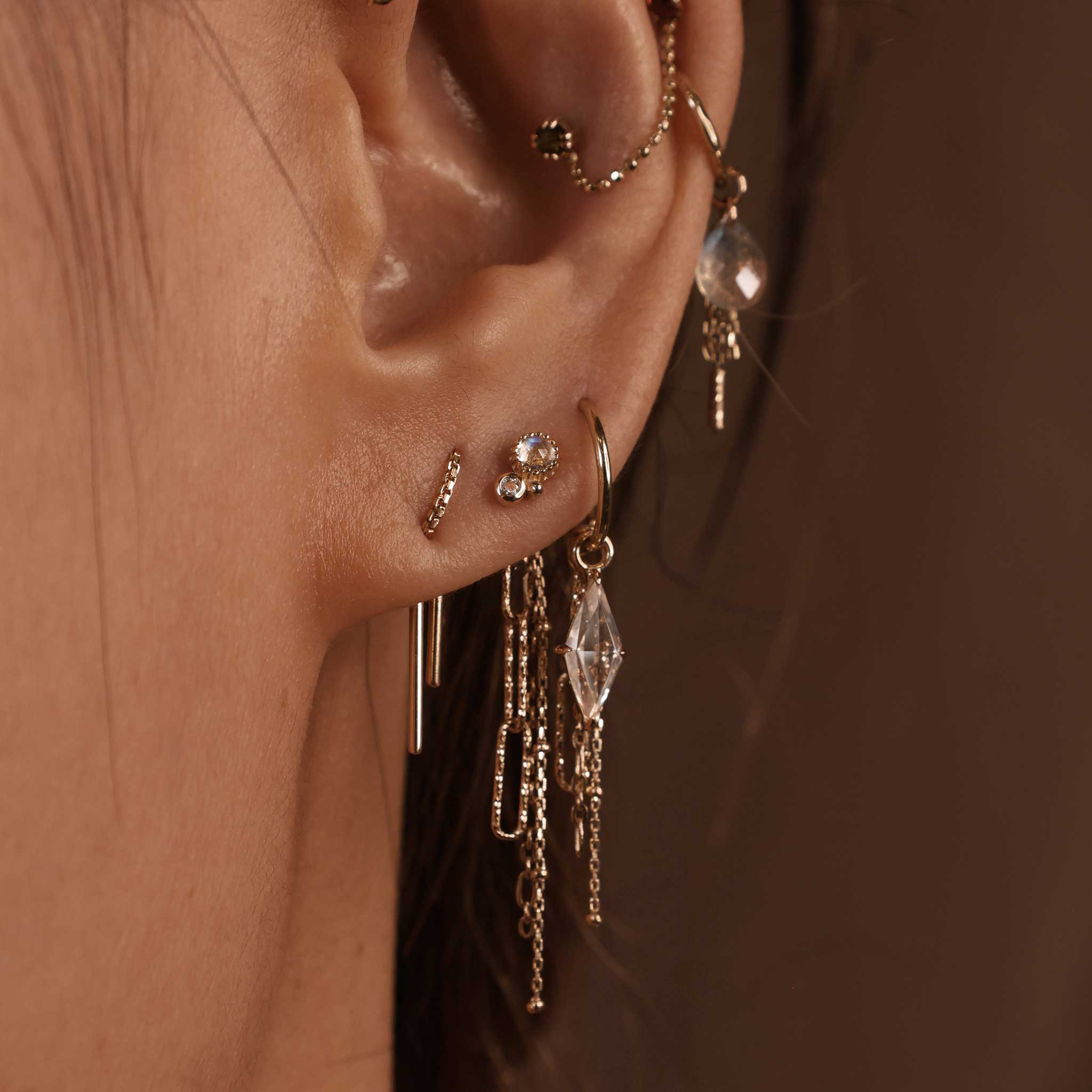 BEATTI Threadless Ends BTPRG076 • 14K Gold Gemstone Threadless End BTPRG076 • 14K Gold Gemstone Threadless End