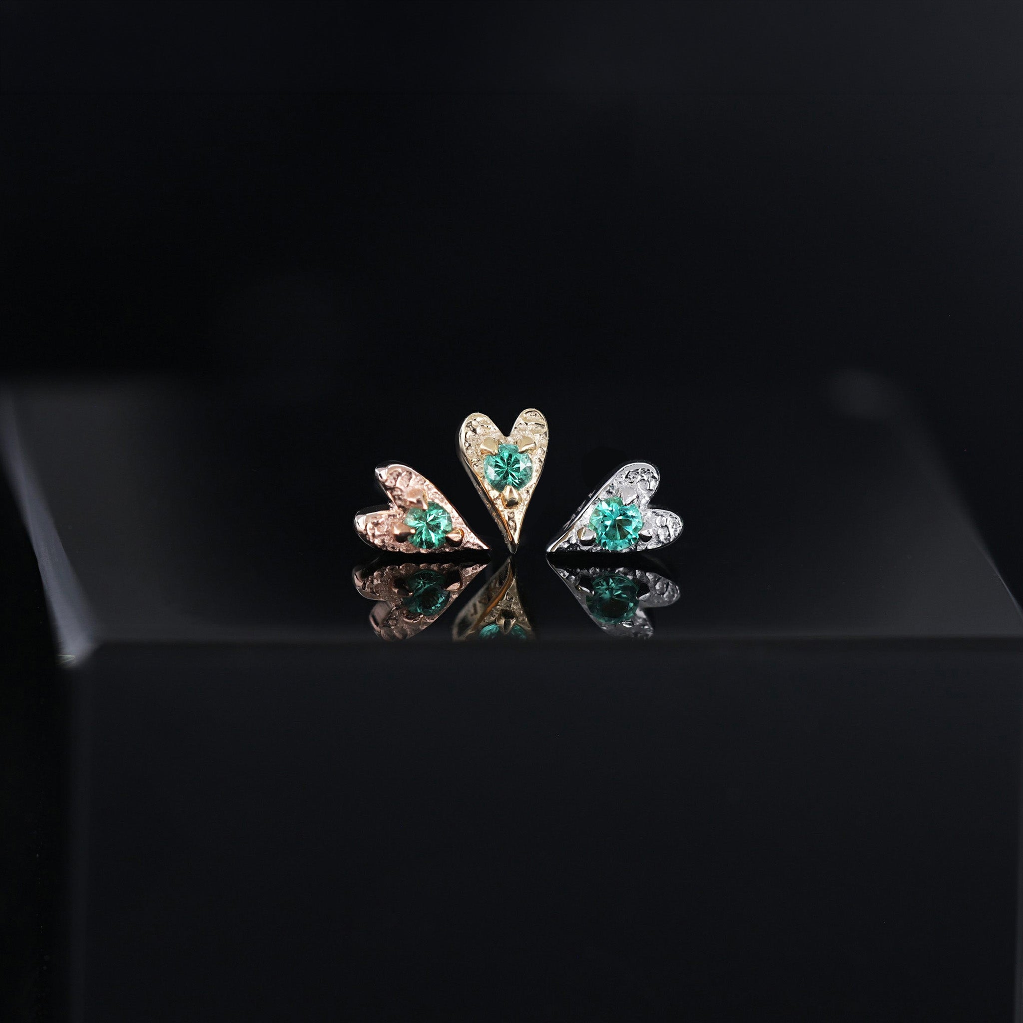 Heart • Ace of Gems Flatback Stud