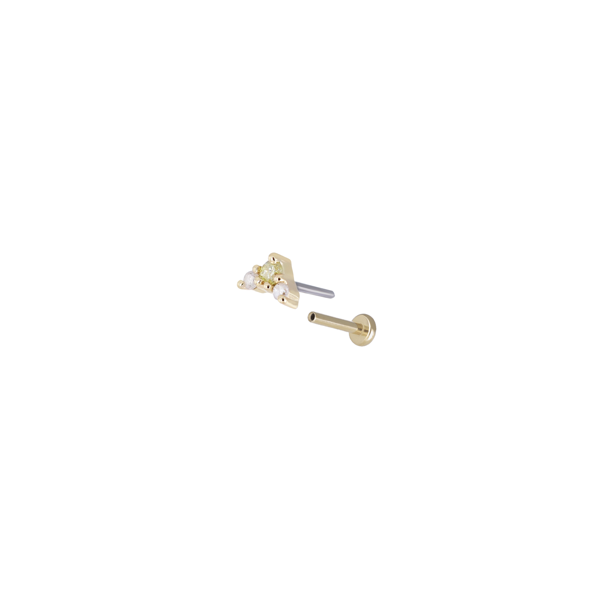 Fio • Micro Gemstone & Icy Diamond Cluster Flat Back Stud
