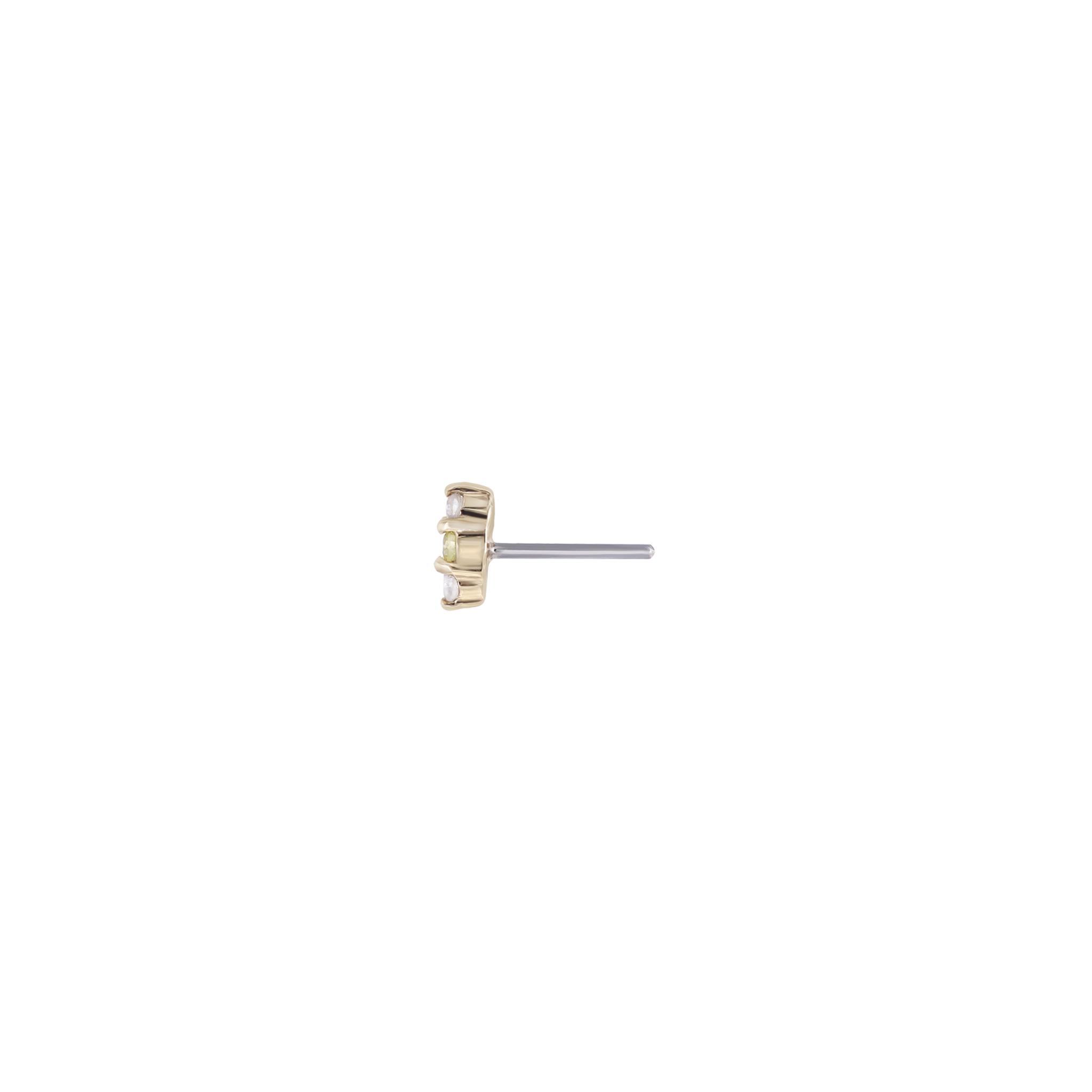 Miette • Micro Gemstone & Icy Diamond Flat Back Stud
