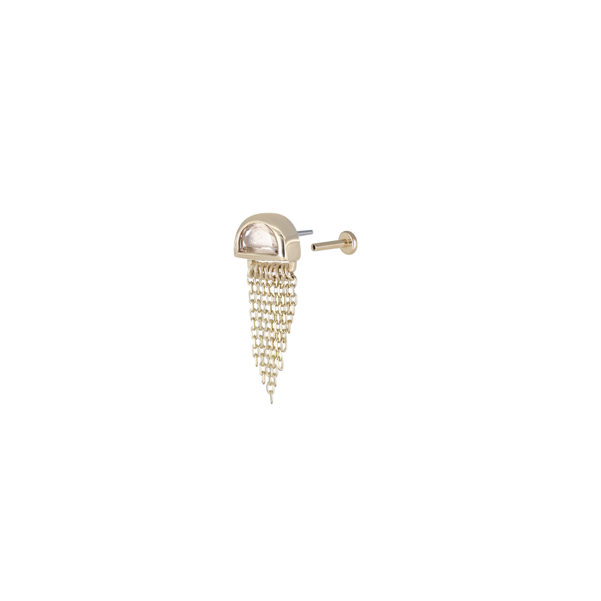 Moonjelly • Asymmetric Chain Tassel (Pair)
