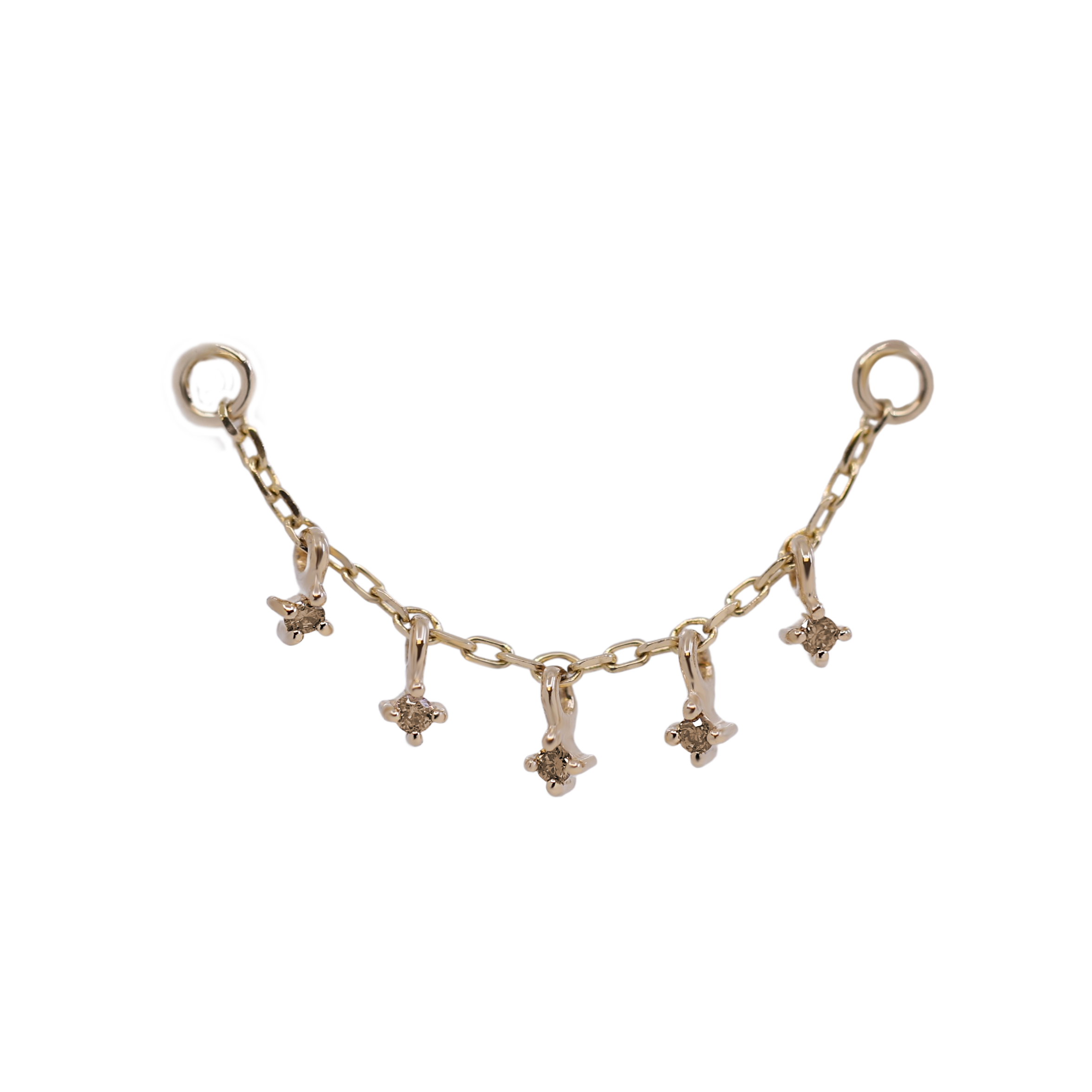 Ember Brown Diamond Charm Chain Attachment - BEATTI