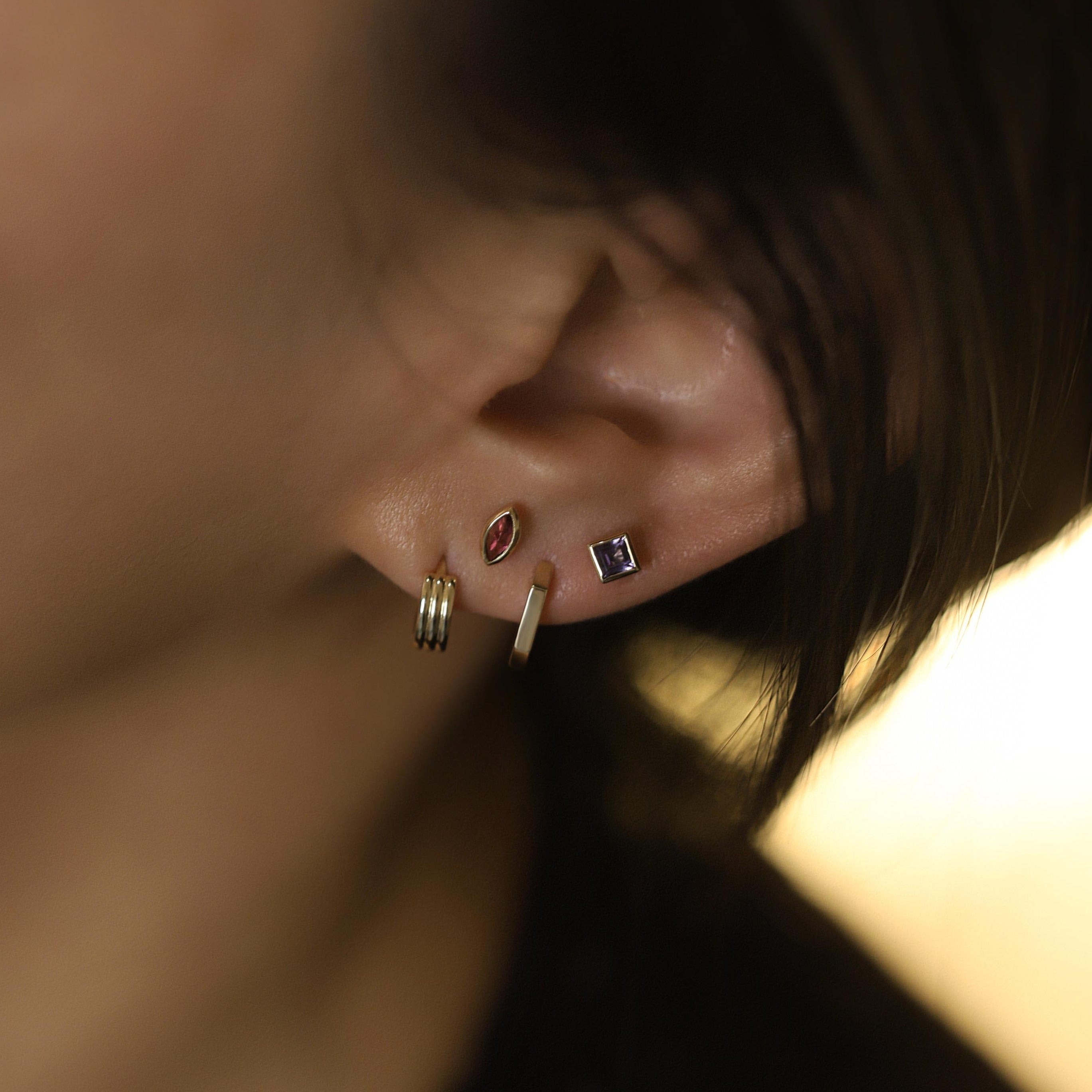 Triple lobe sale piercing hoops