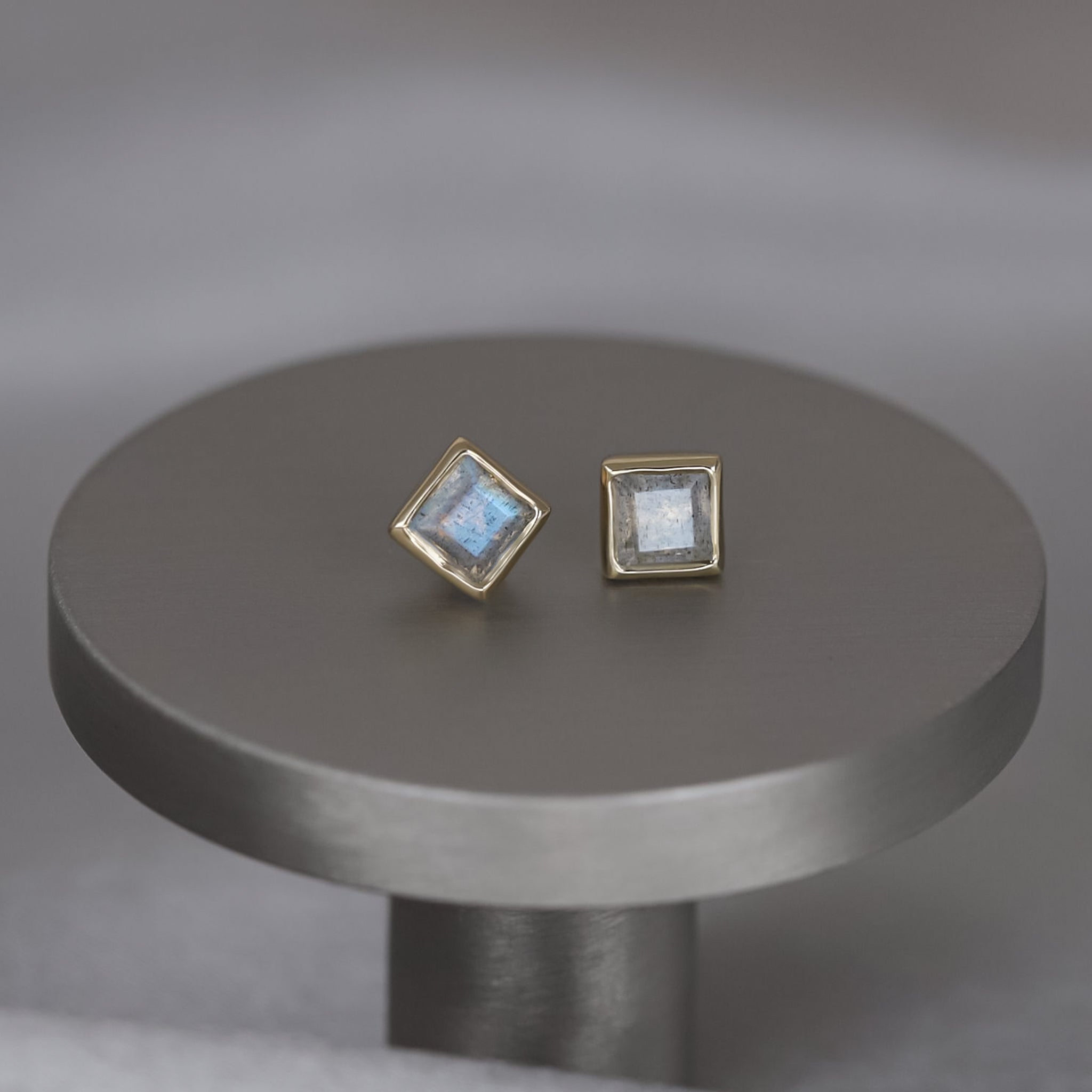 Maya • Natural Gemstone Flat Back Earring