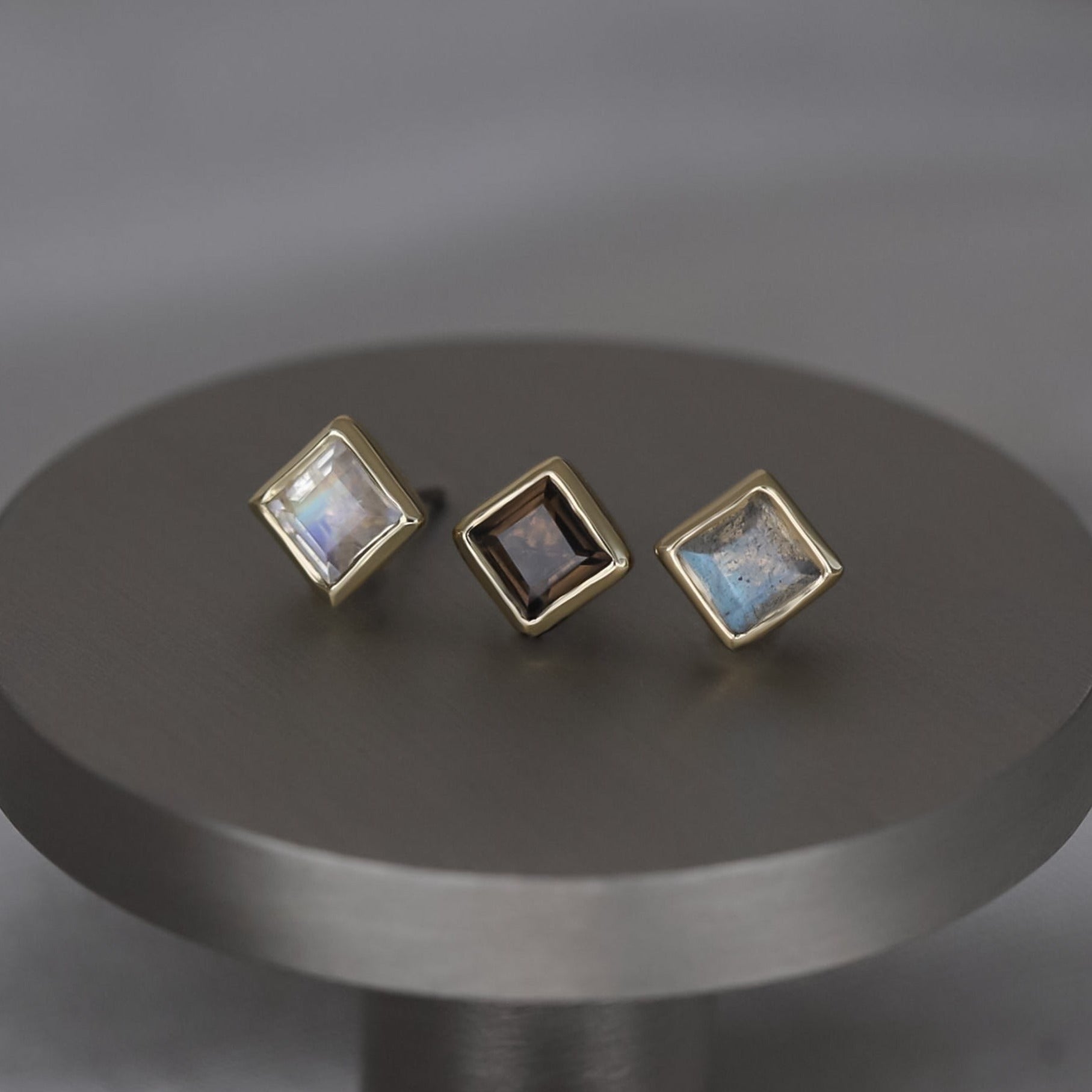 Maya ‚Ä¢ Natural Gemstone Threadless Ends 925 Silver/Titanium - BEATTI