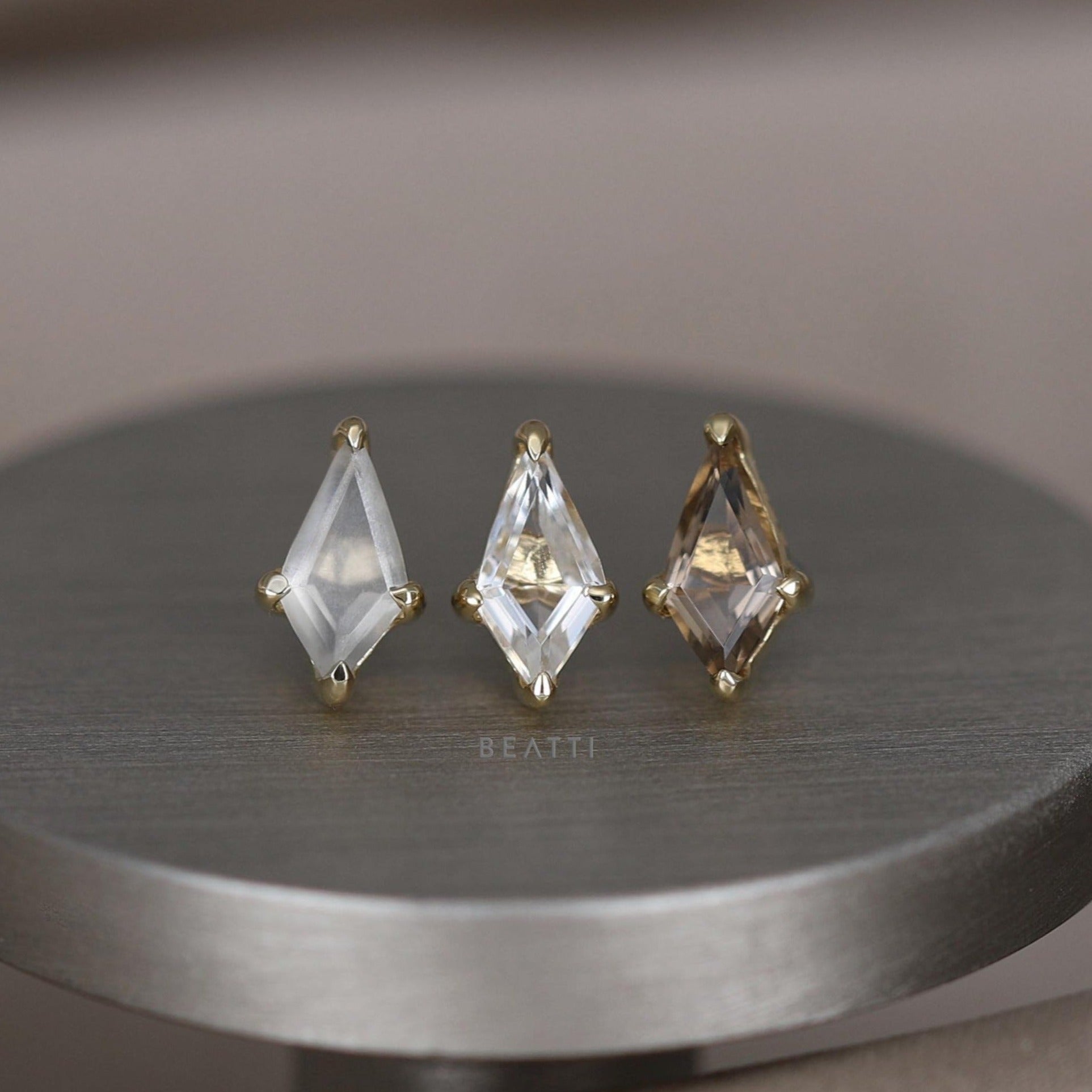 Siera ‚Ä¢ Natural Gemstone Threadless Ends 925 Silver/Titanium - BEATTI