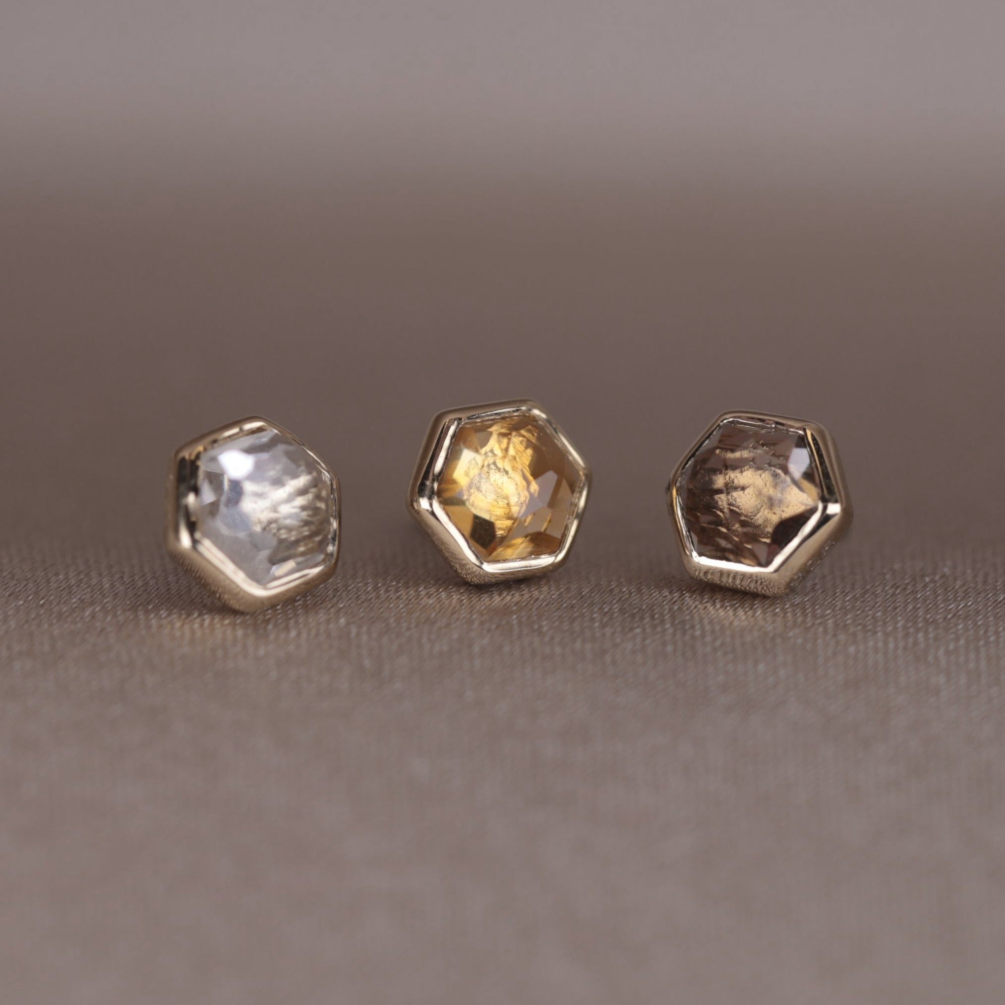 Aria ‚Ä¢ Natural Gemstone Threadless Ends 925 Silver/Titanium - BEATTI