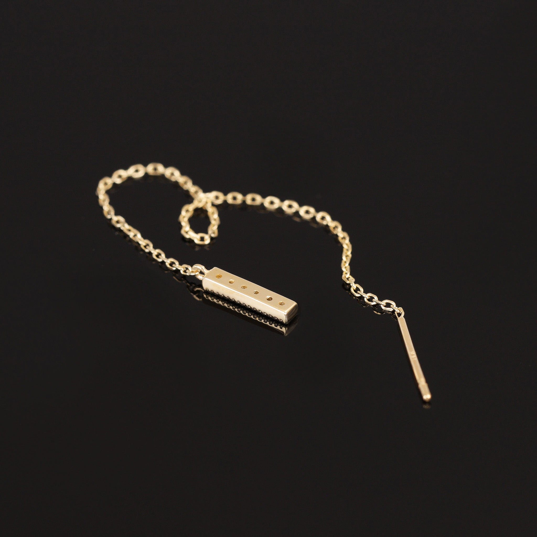 BEATTI Hoops JE99463 14K Gold Chain Threader JE99463 14K Gold Chain Threader