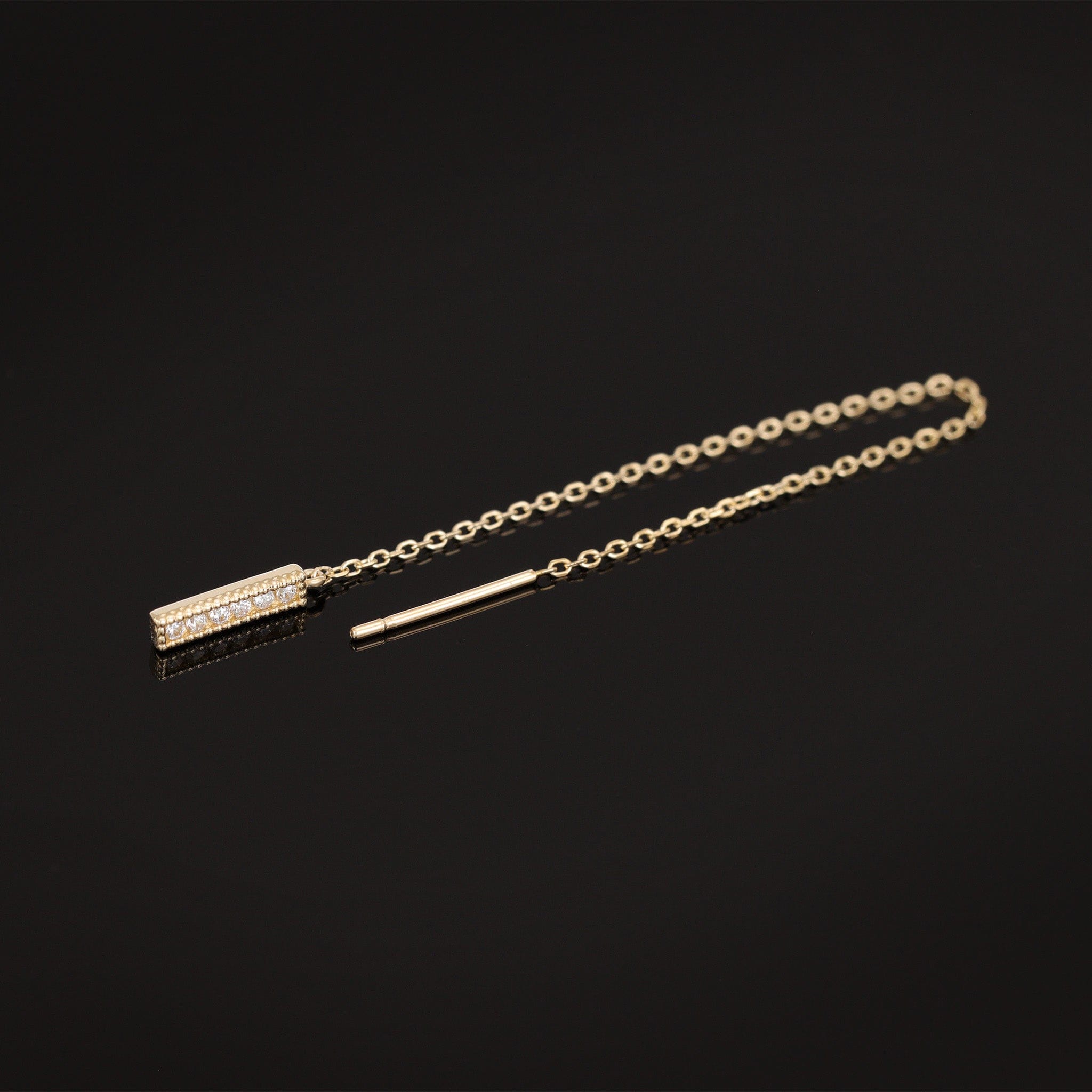 BEATTI Hoops JE99463 14K Gold Chain Threader JE99463 14K Gold Chain Threader