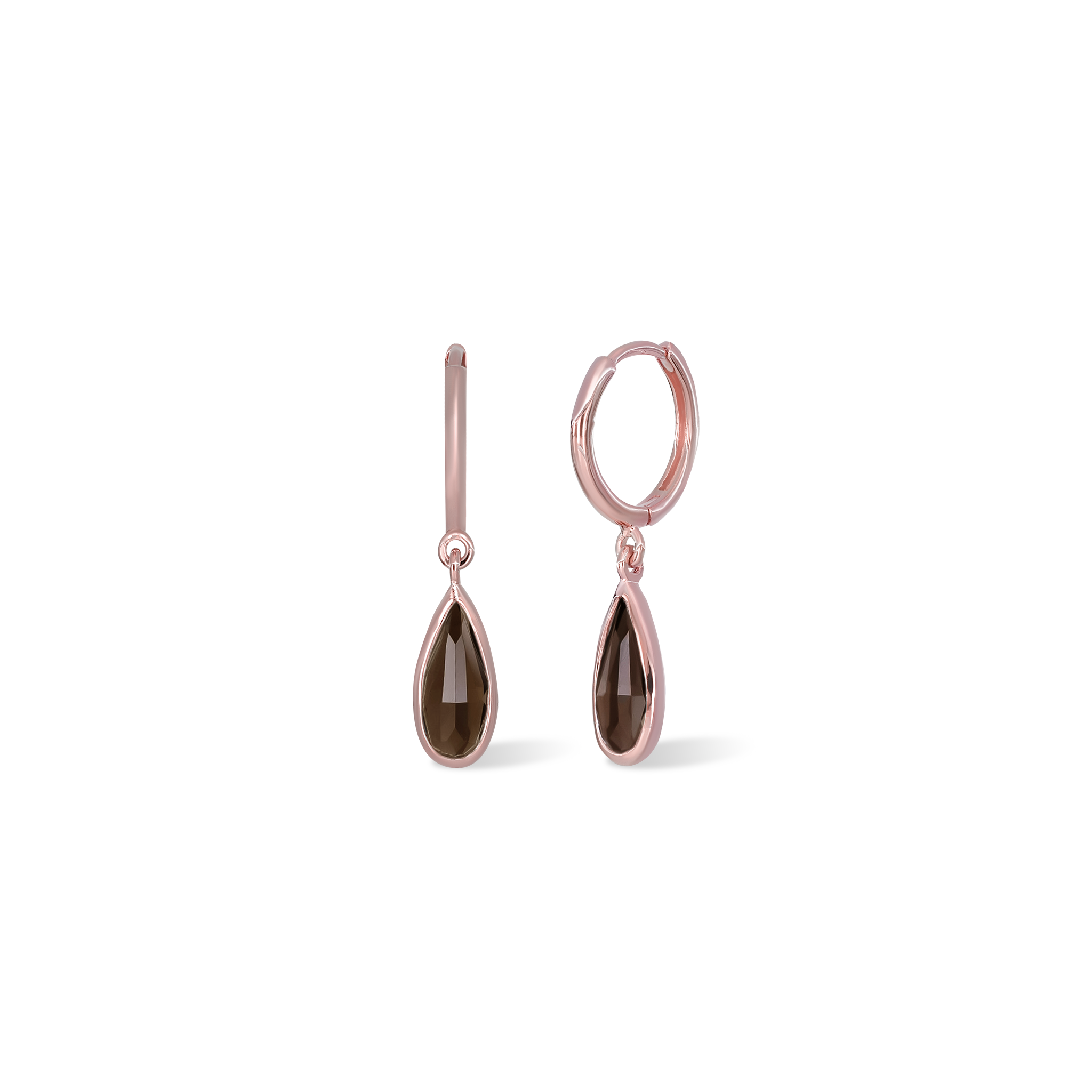 Iris •Smoky Quartz Hoop Earring