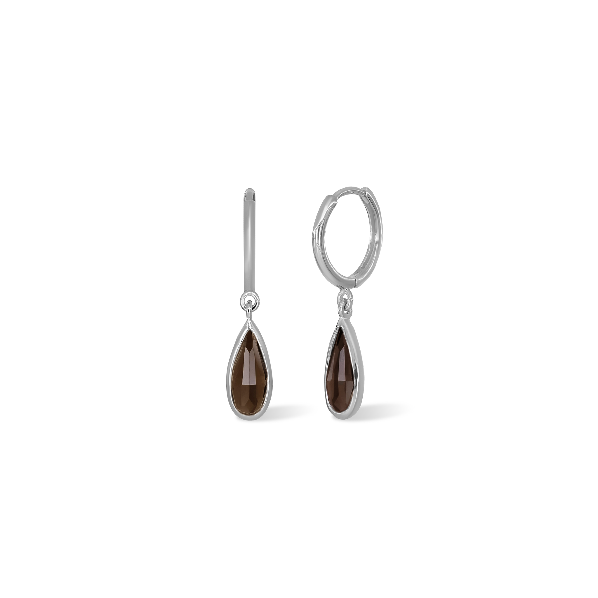 Iris •Smoky Quartz Hoop Earring