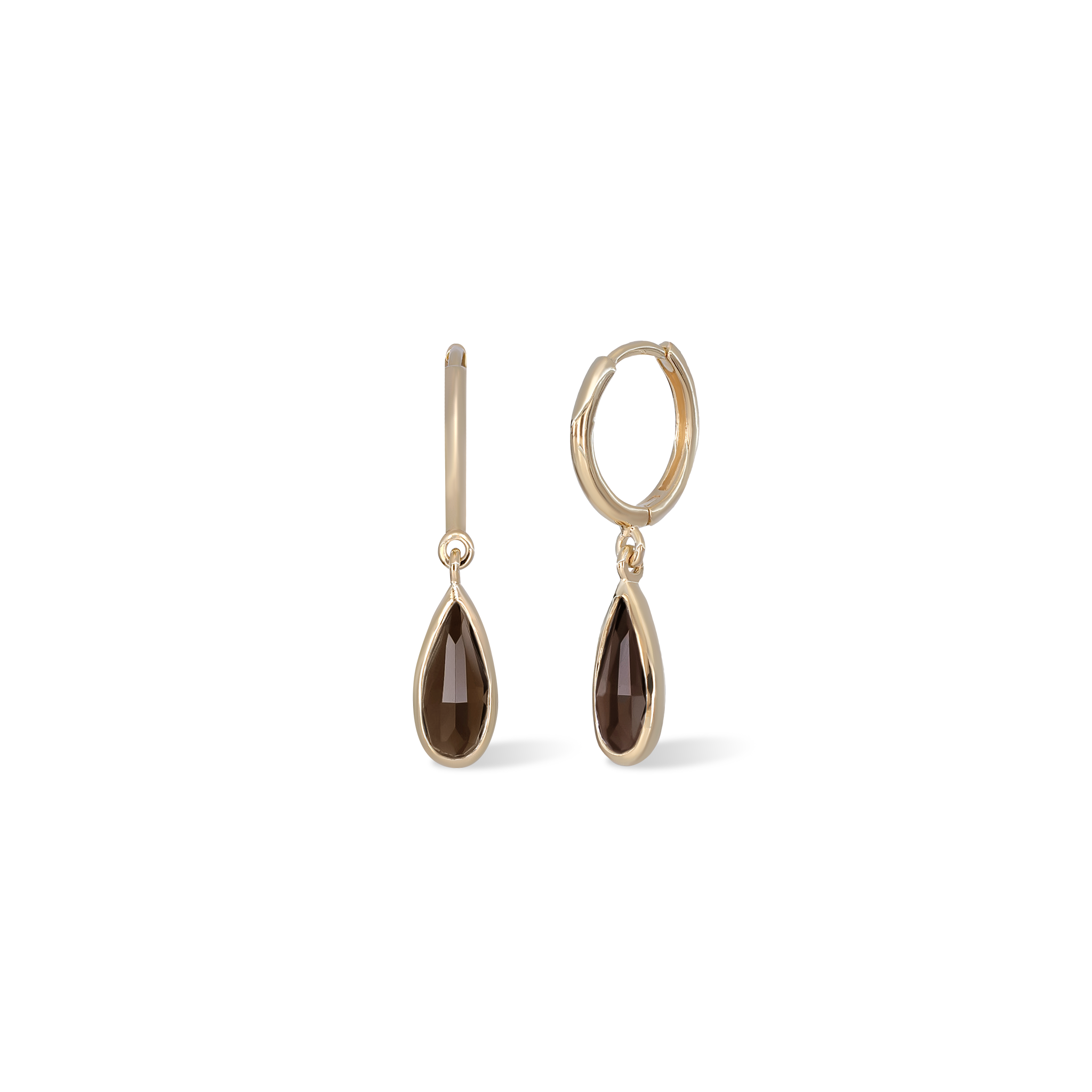 Iris •Smoky Quartz Hoop Earring