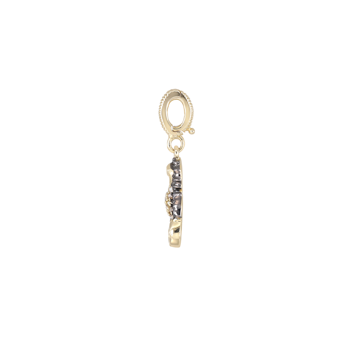 Champagne Diamond Seahorse Charm Pendant