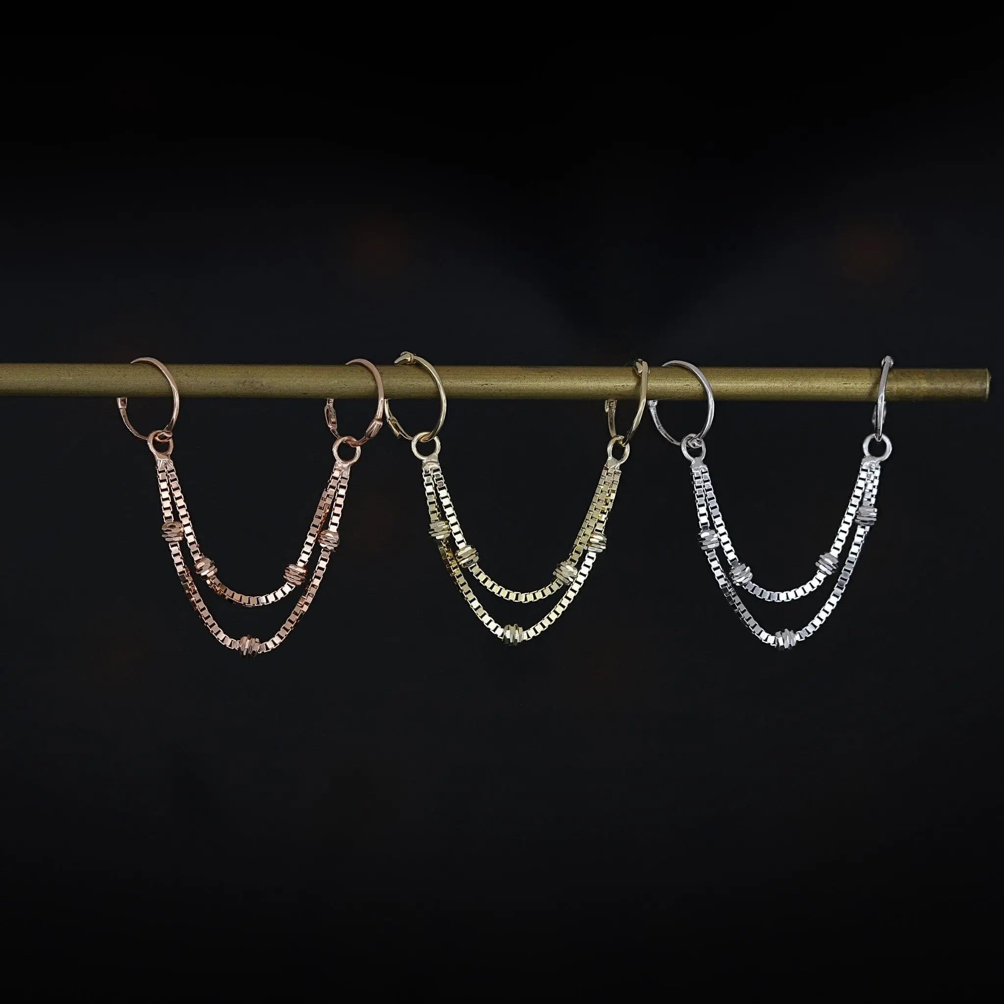 BEATTI Chain Attachments Ball-Beaded Double Chain Attachment Brillcut Ball-Beaded Double Chain Attachment by BEATTI