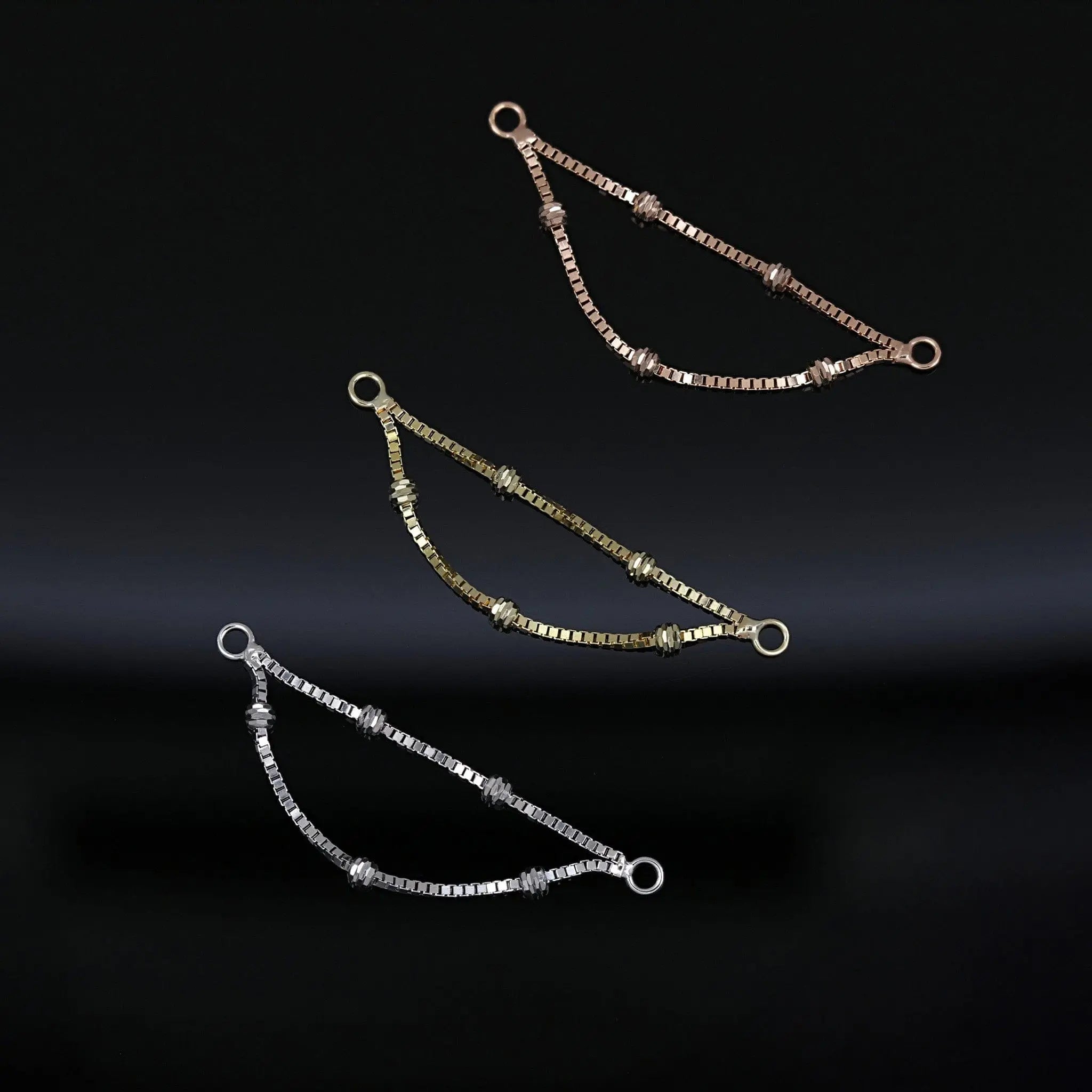 BEATTI Chain Attachments Ball-Beaded Double Chain Attachment Brillcut Ball-Beaded Double Chain Attachment by BEATTI