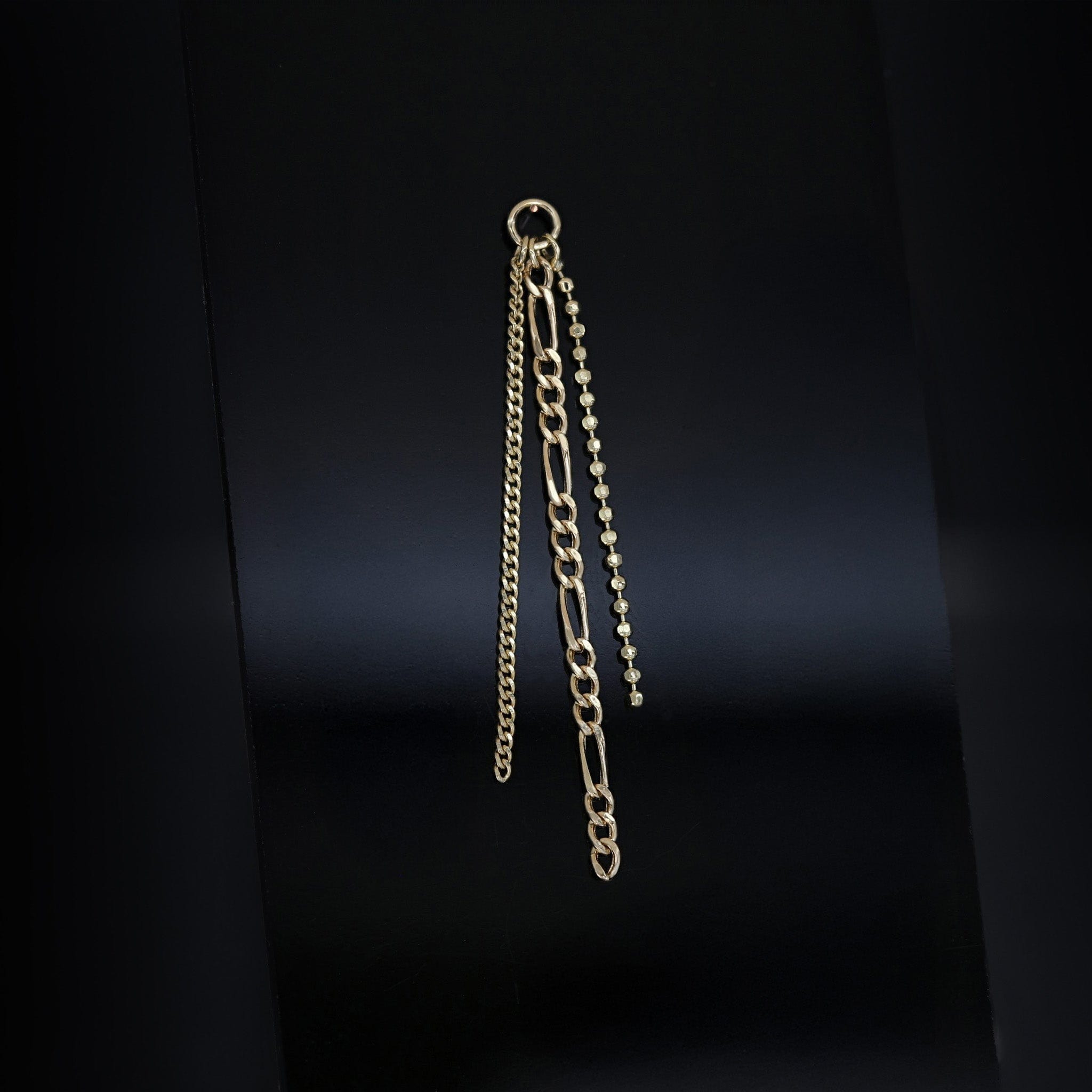 BEATTI Charms Gold MJC022 • Triple Mixed Chain Charm BTPG112 MJC022 • Triple Mixed Chain Charm