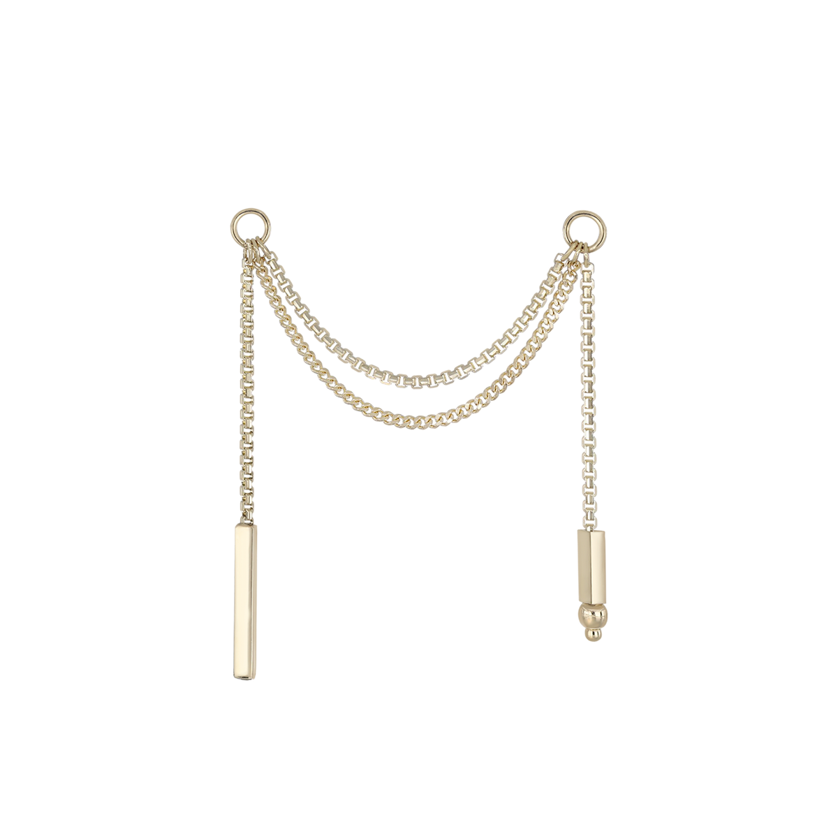 Parallel • 14K Gold Double Chain Attachement