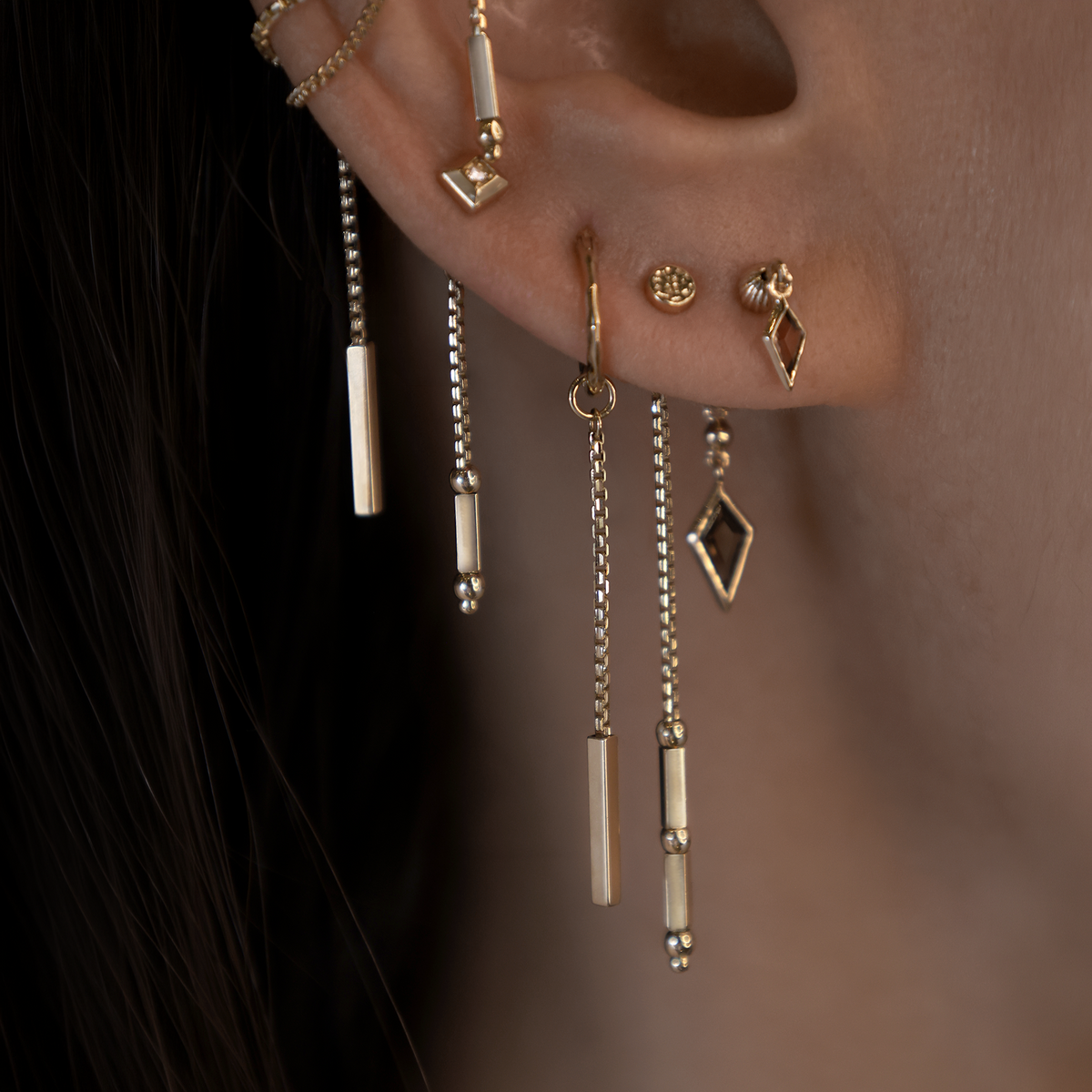 Sequence • 14K Gold Brillcut Chain Charm