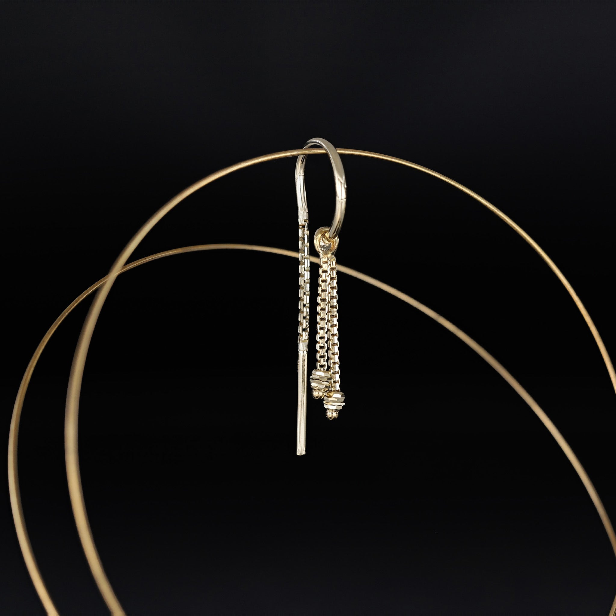 Luxor • 14K Gold Duo BrillCut Bead Chain Charm