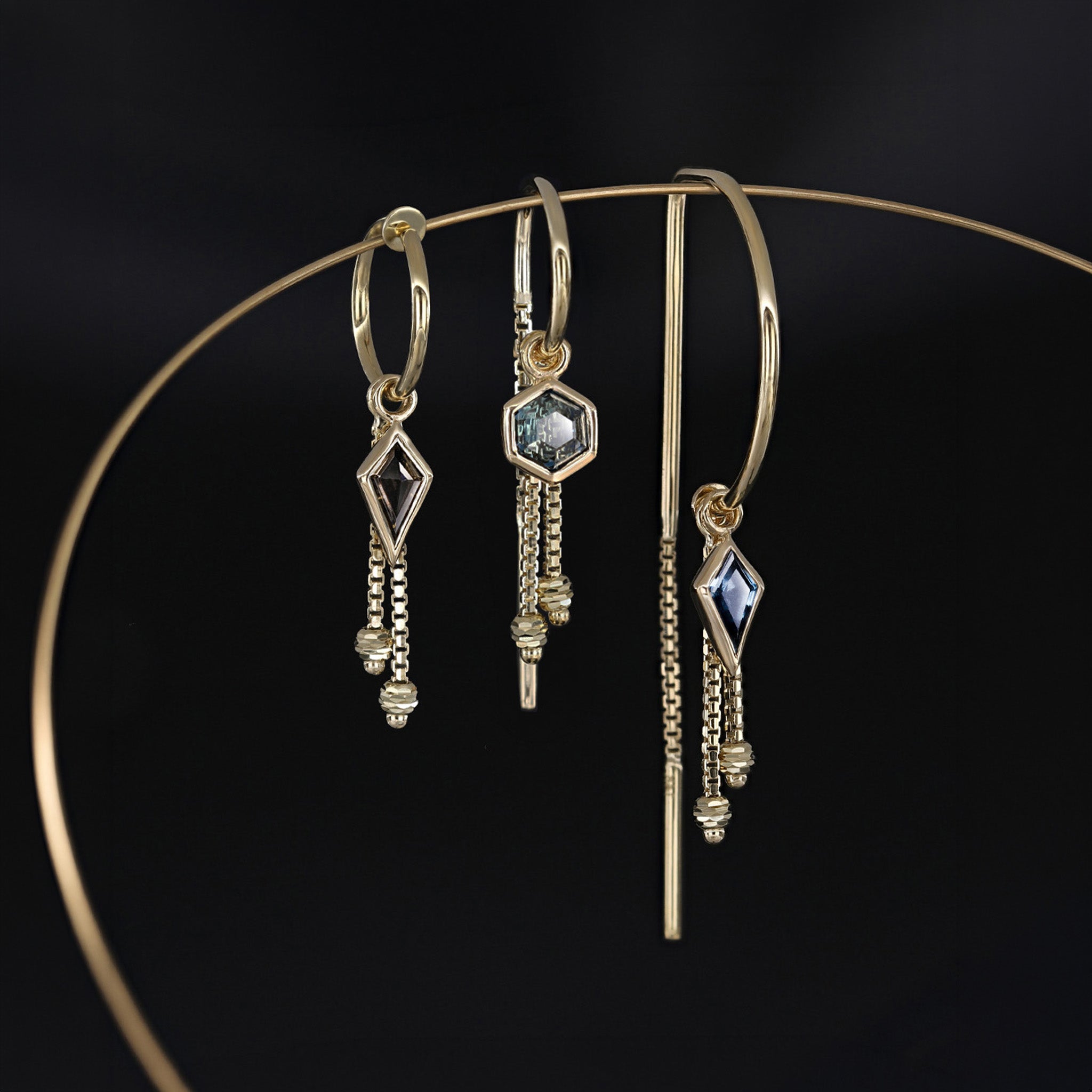 Luxor • 14K Gold Duo BrillCut Bead Chain Charm