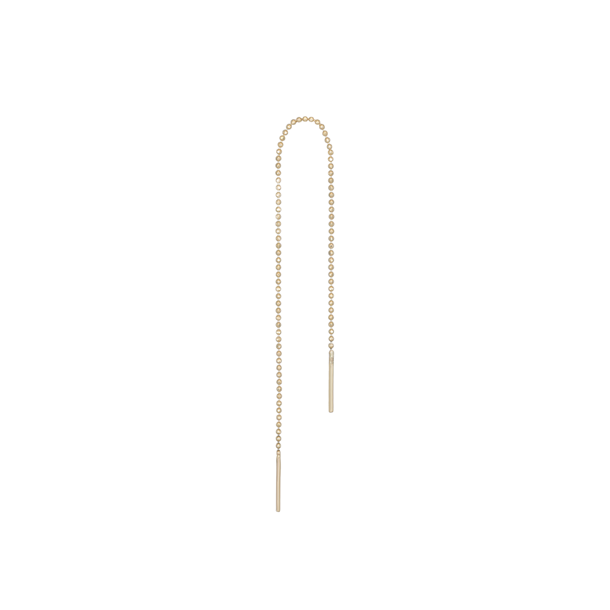 Facet Ball Chain Long Threader Earring