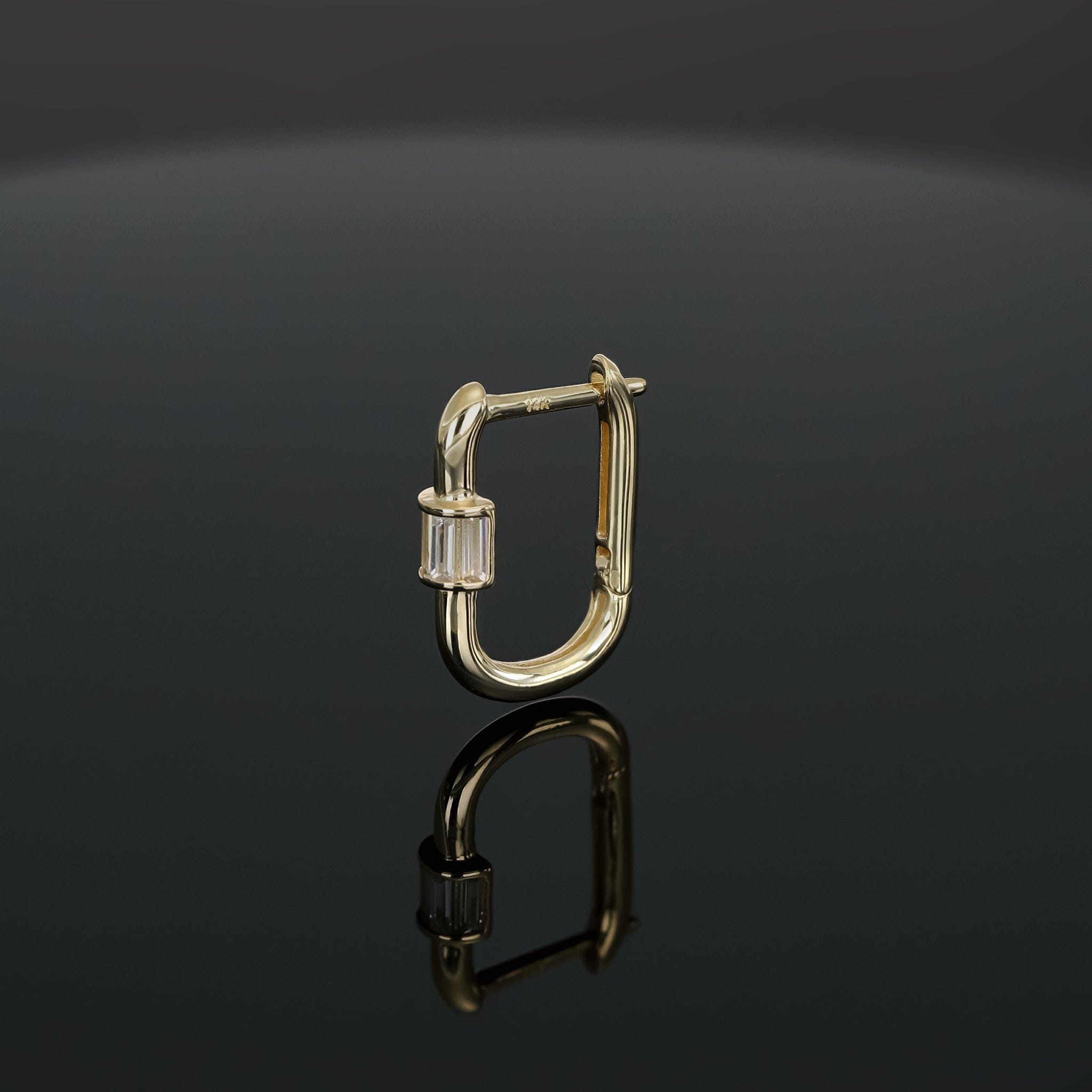 BEATTI Hoops Modern Baguette-Cut CZ U-Hoop Modern Baguette-Cut CZ U-Hoop