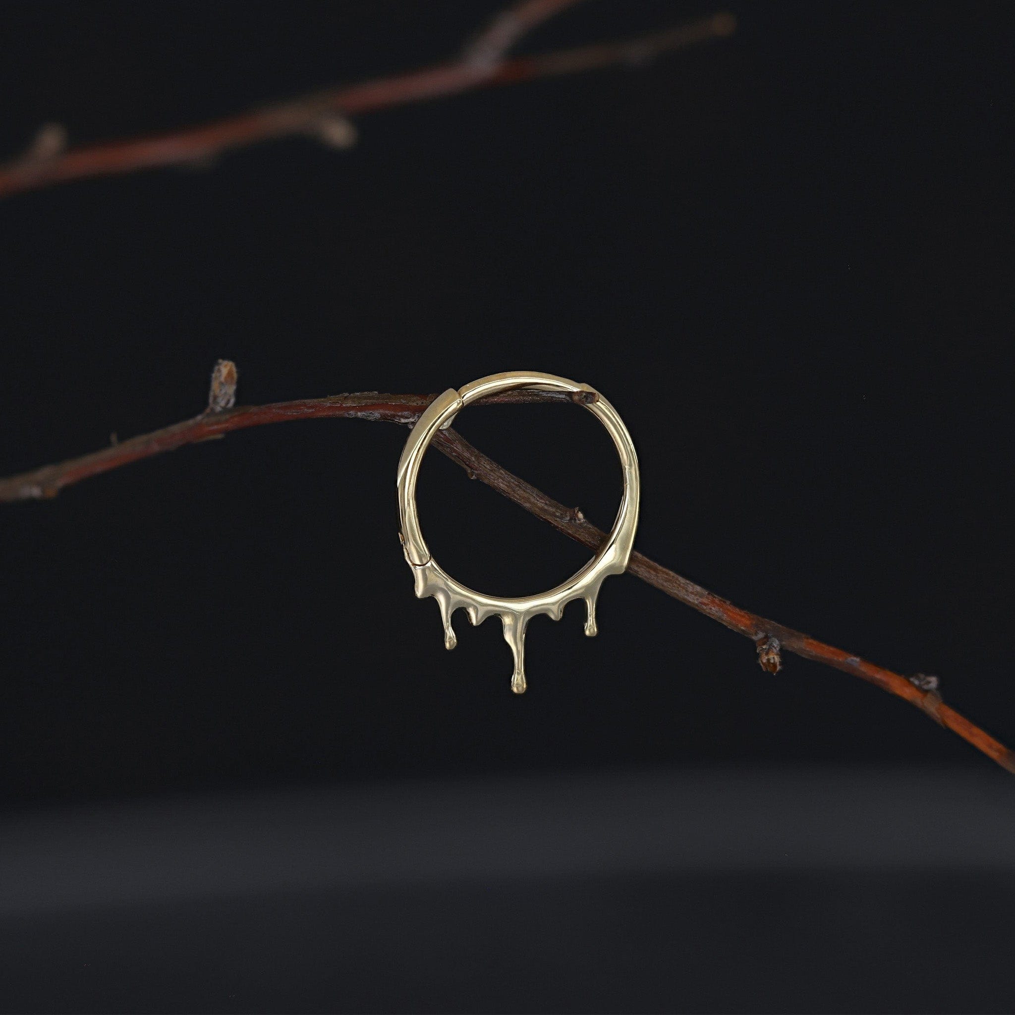 BEATTI Hoops Gold Melted Drip Hoops OT403494 Melted Drip Hoops