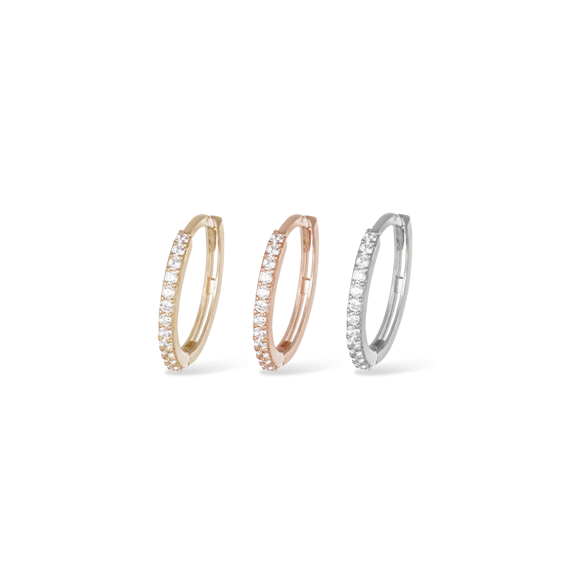BEATTI Barbell Rose Gold OT45277 • 14K Gold Internally Hoops OT45277 OT45277 • 14K Gold Internally Hoops