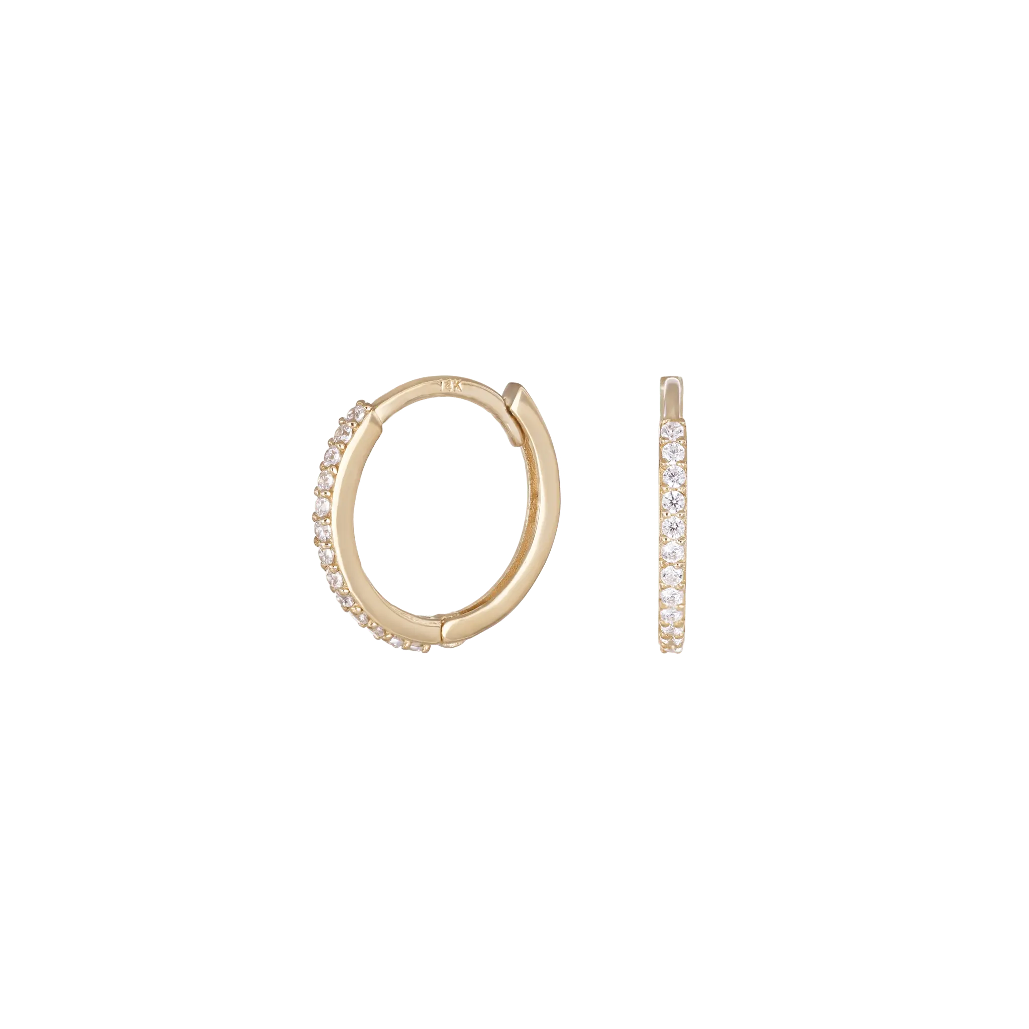 BEATTI Barbell Rose Gold OT45277 • 14K Gold Internally Hoops OT45277 OT45277 • 14K Gold Internally Hoops