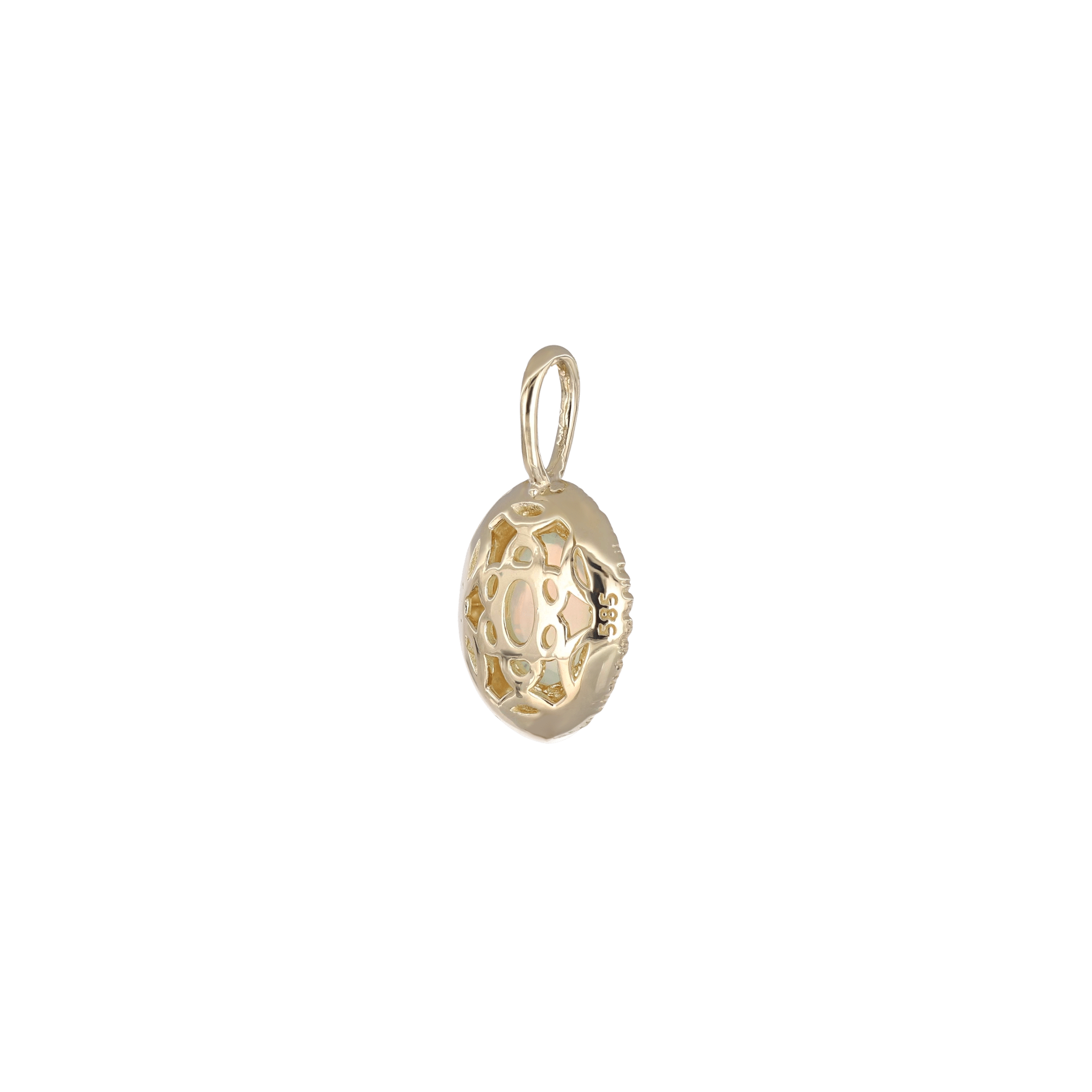 BEATTI Pendants Gold Elegant Opal Necklace Pendant MIEPG003 OPAL Elegant Opal Necklace Pendant