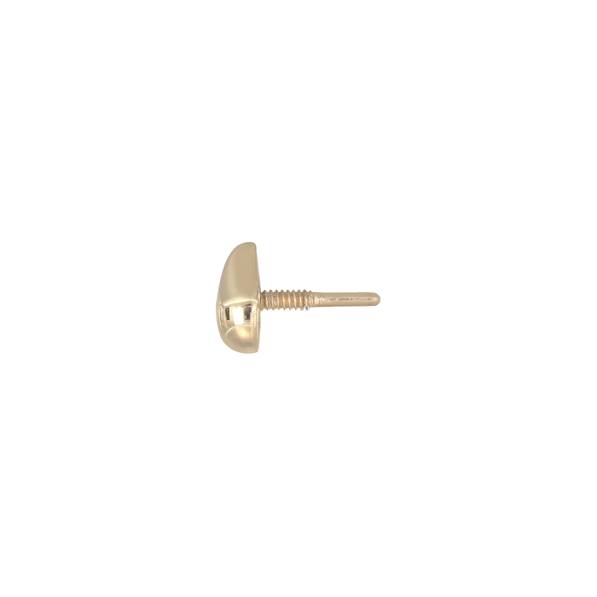 14K Solid Gold Teeny Tiny Solid Tear Drop Internally Threaded