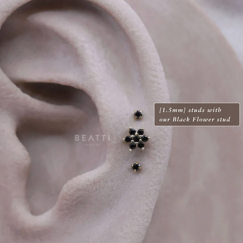 Internally threaded stud on sale earrings