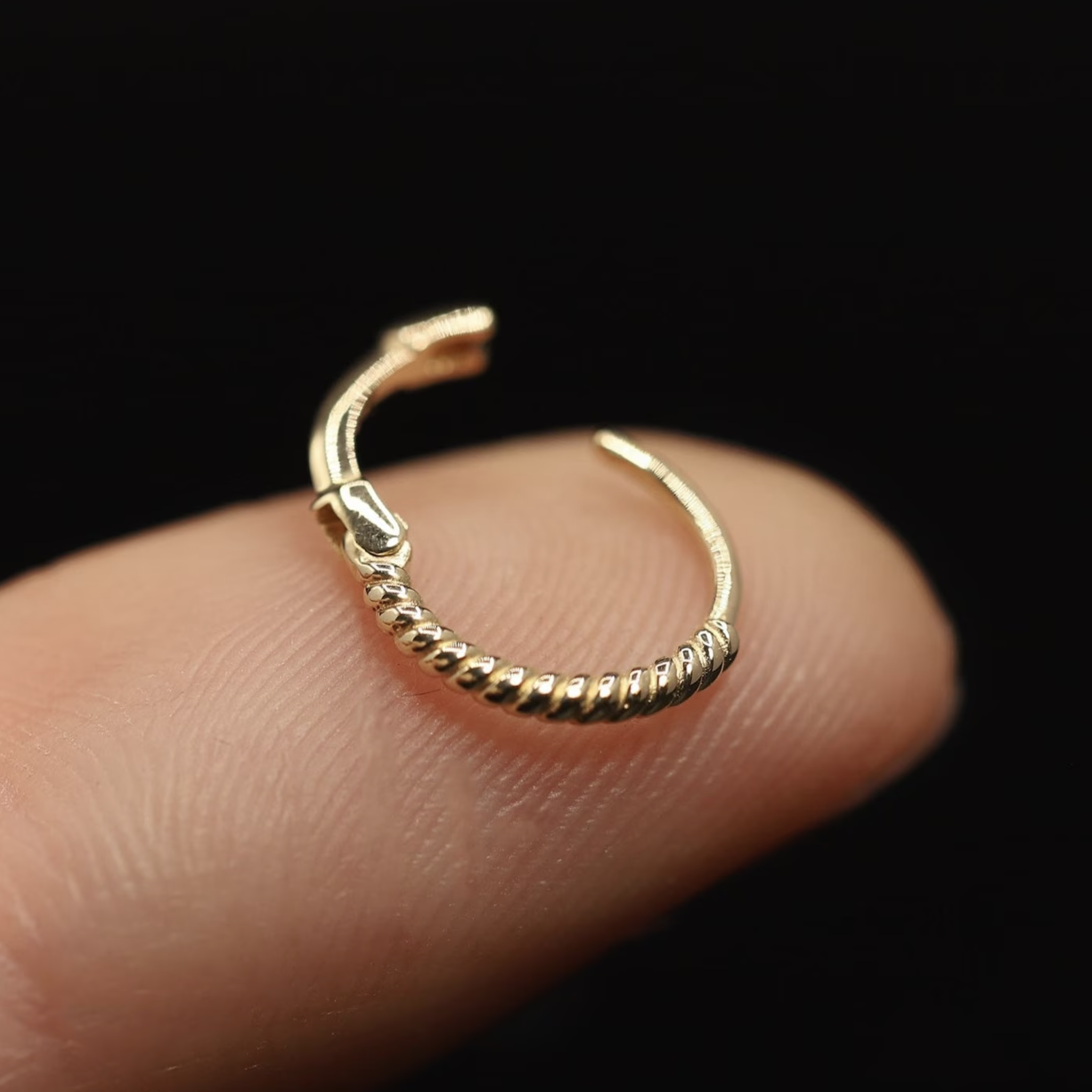 14k Gold Daily Wear Twist Hoop - BEATTI