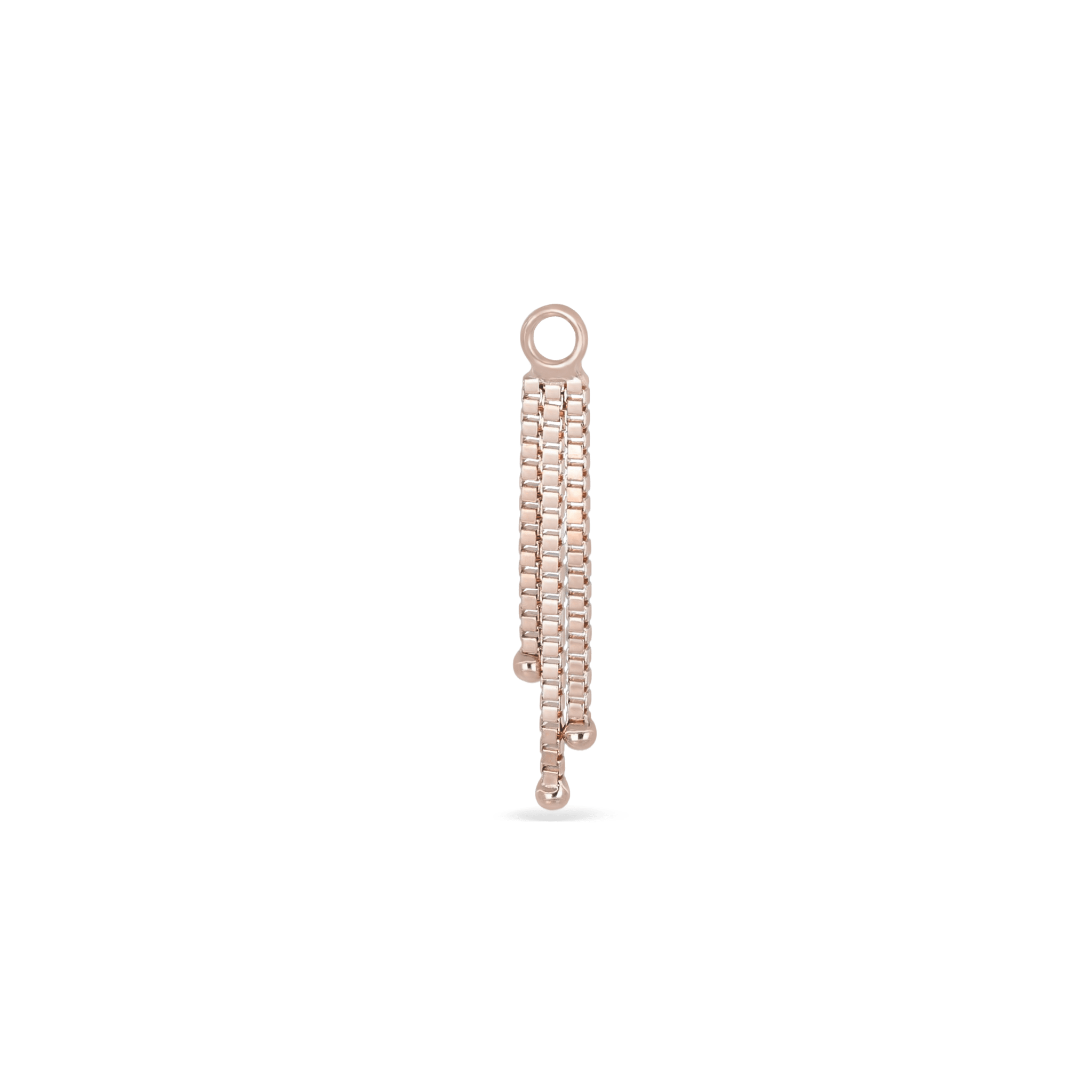 BEATTI 14K solid rose Gold soma chain charm
