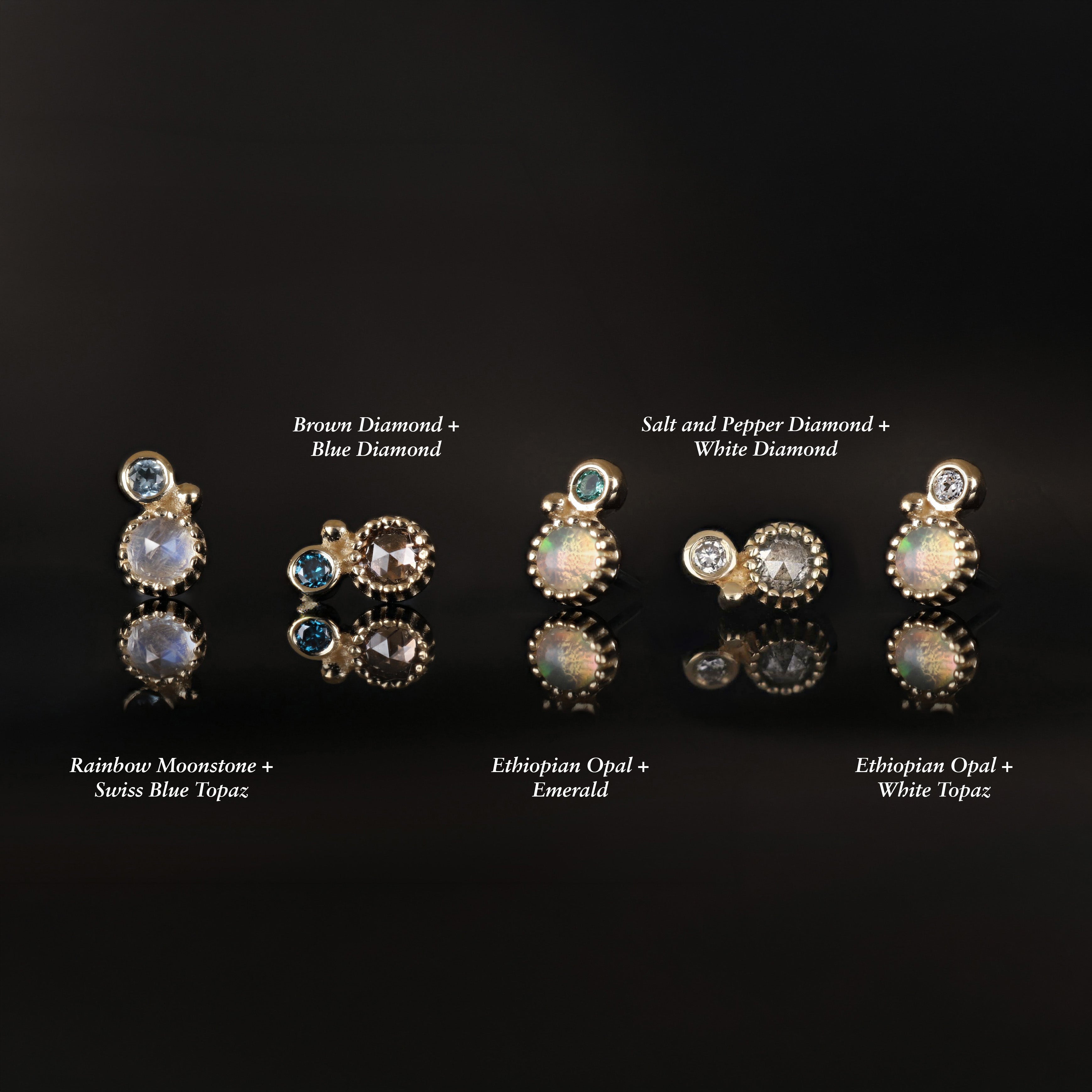 Twinette • 14K Gold Gemstone Threadless End