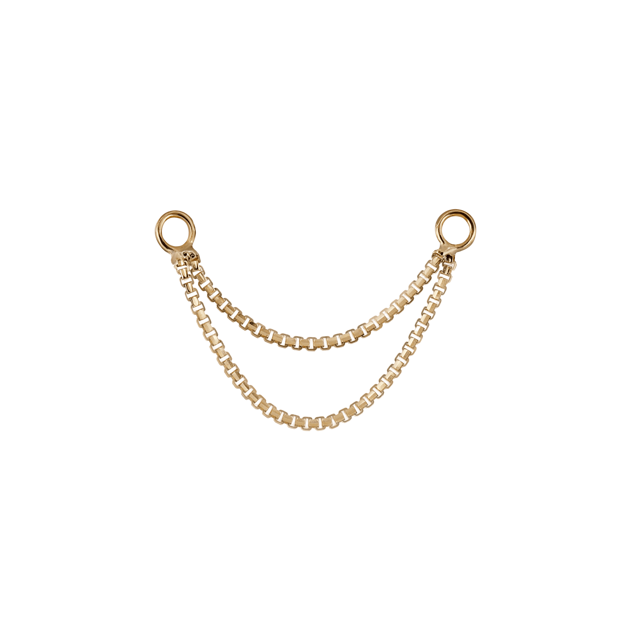 BEATTI Chain Attachments Gold / 20mm BrillCut Double Box Chain Attachment MJC013 Double BrillCut Double Box Chain Attachment by BEATTI