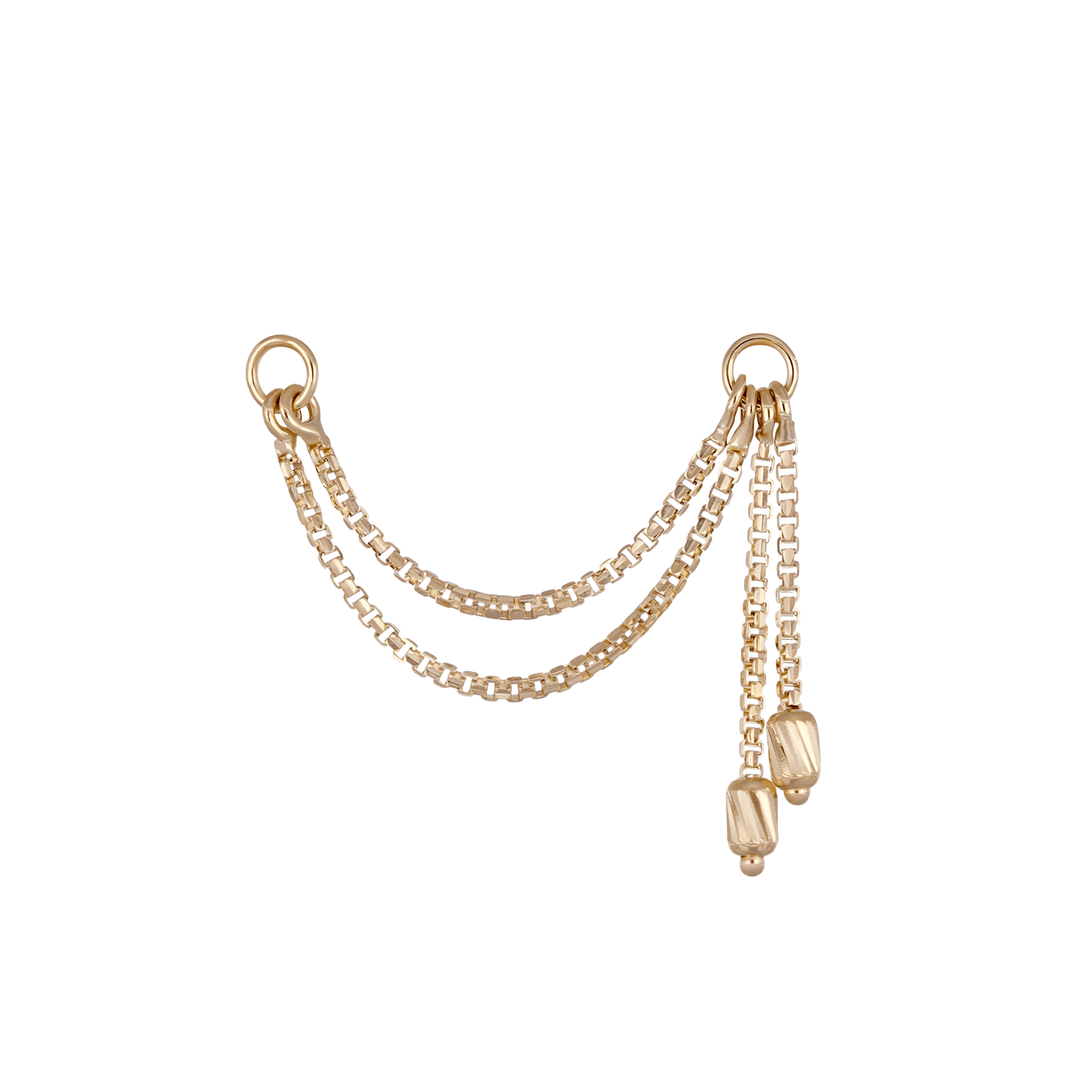 BEATTI Chain Attachments Gold / 20mm Brillcut Golden Barrel Cascade Chain MJC014 20MM YG Brillcut Golden Barrel Cascade Chain by BEATTI