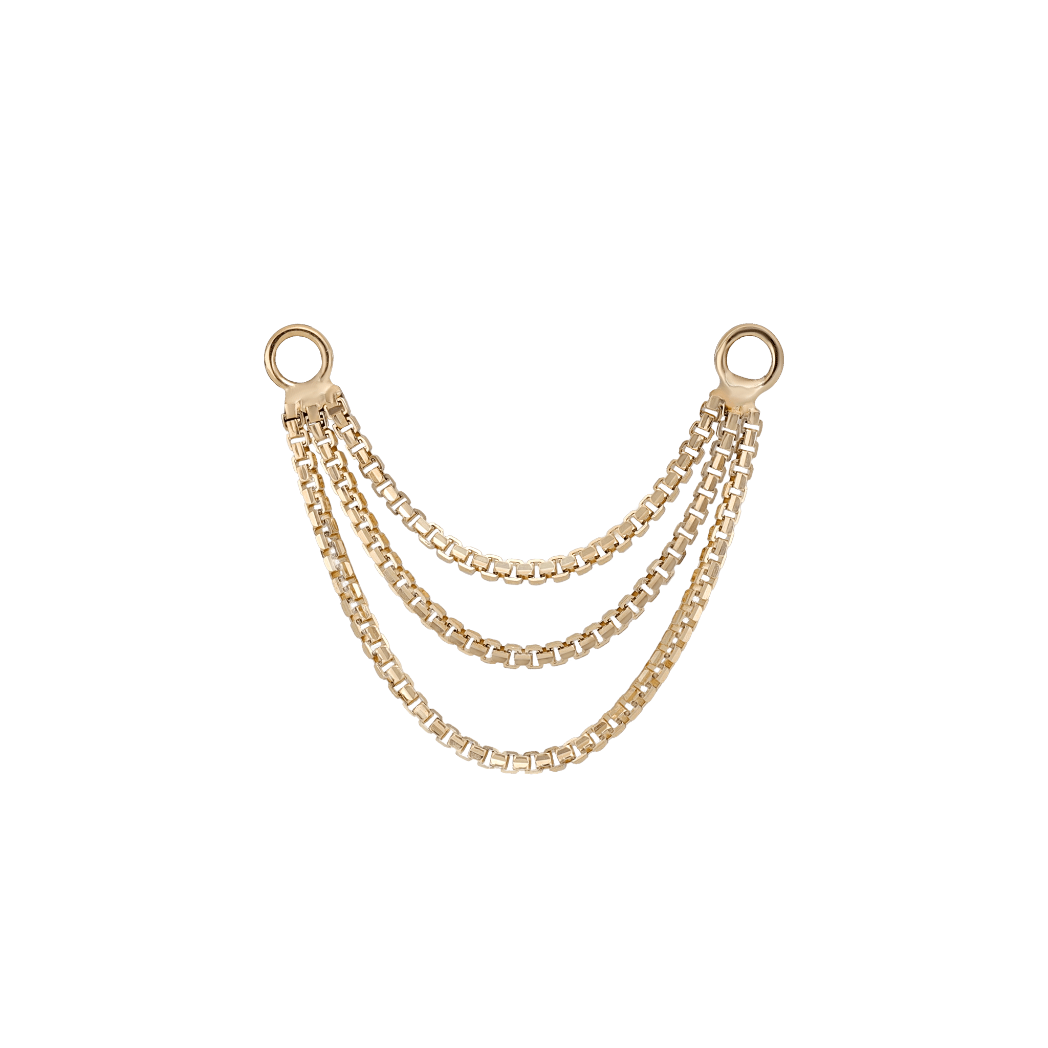 BEATTI Chain Attachments Gold / 20mm BrillCut Triple Box Chain Attachment MJC013 Triple BrillCut Double Box Chain Attachment by BEATTI