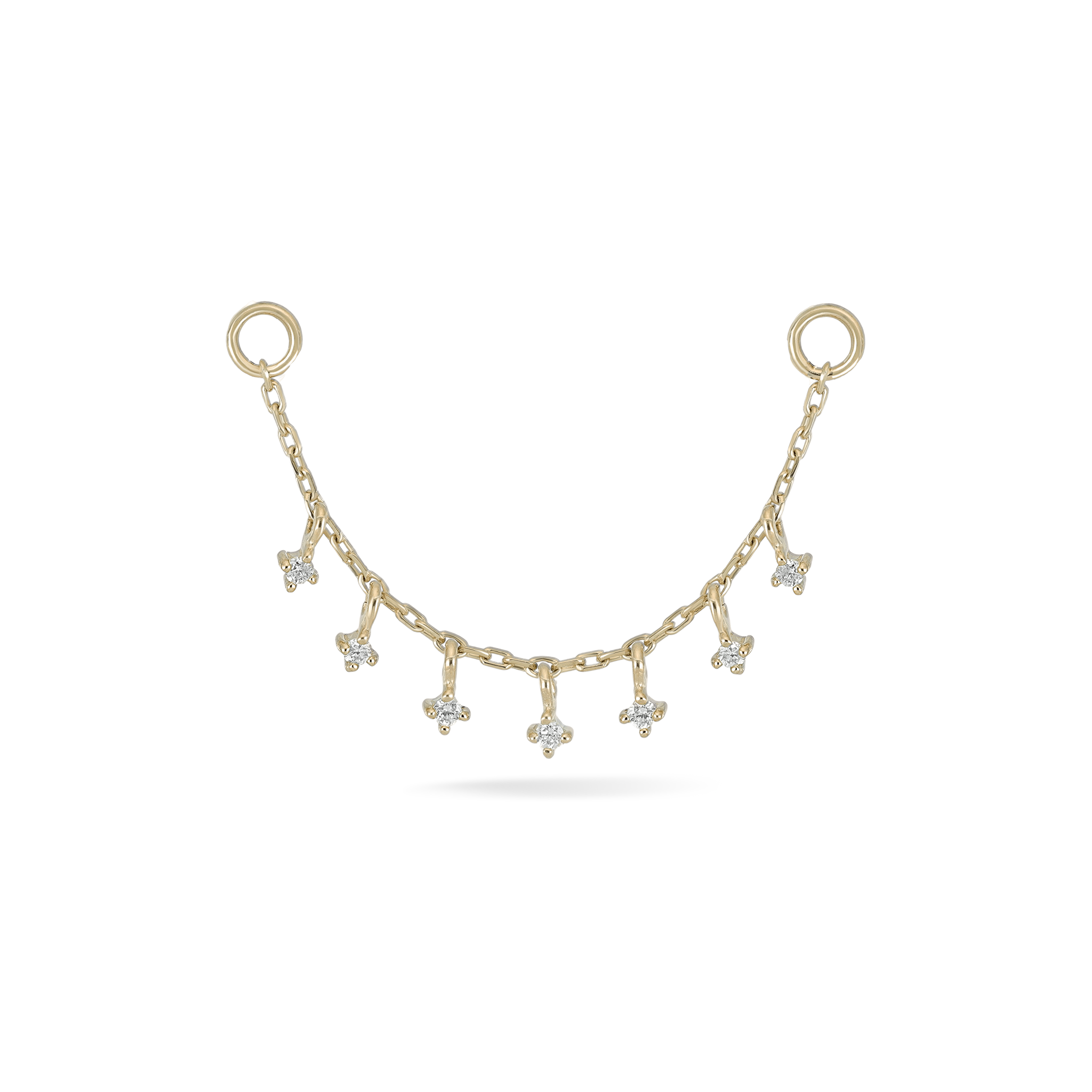 BEATTI Chain Attachments Gold Ember Tiny Diamond Charm Chain 32mm BTFG051_WD YG Ember Tiny Diamond Charm Chain 32mm