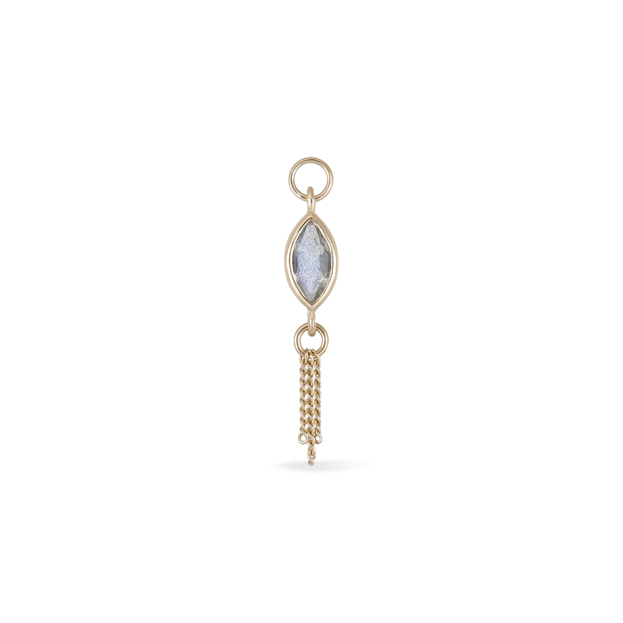 BEATTI Charms Aris • Marquise Gemstone Tassel Chain Charm Aris • Marquise Gemstone Tassel Chain Charm