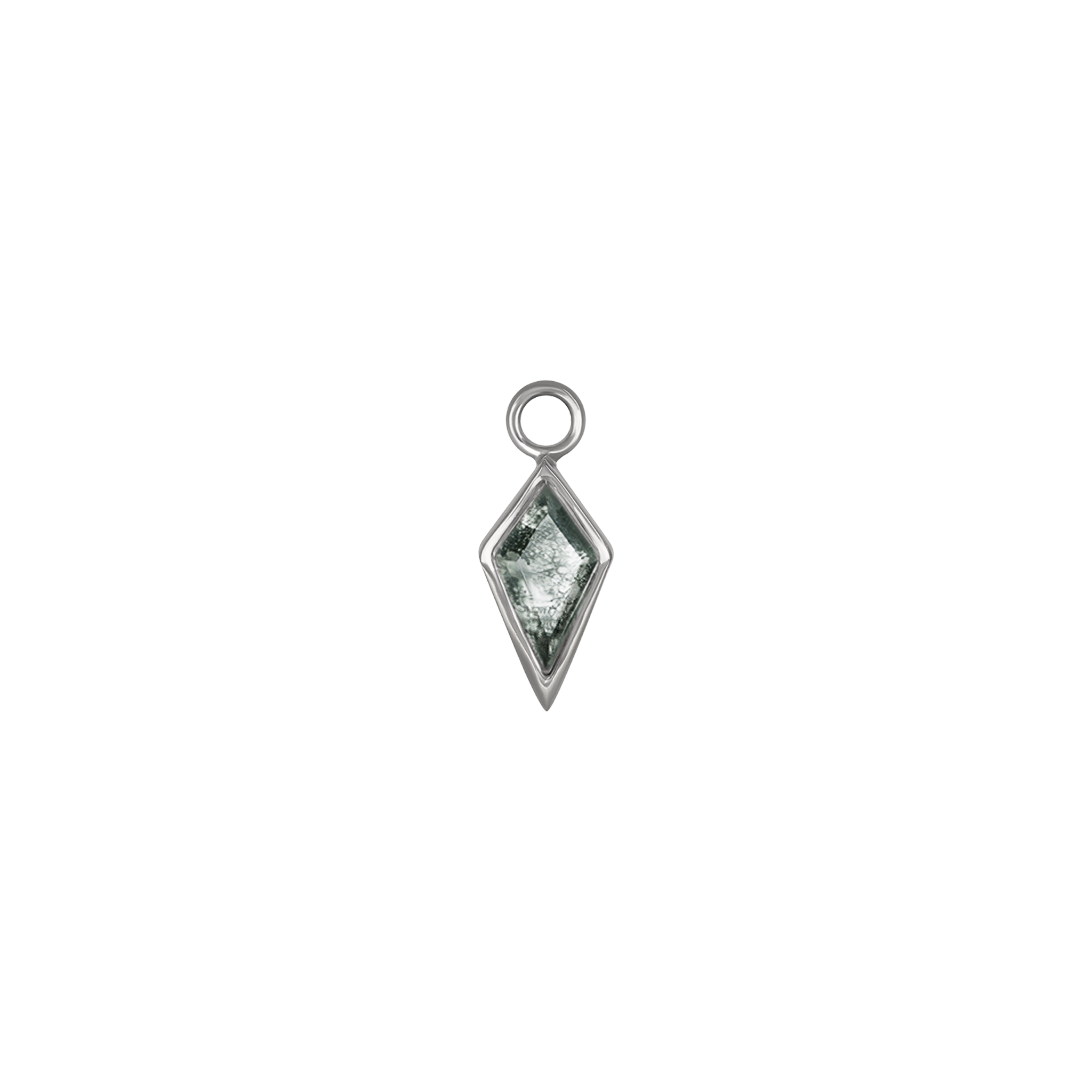 Zenith [Large] • 14K Gold Kite Gemstone Hoop Charm