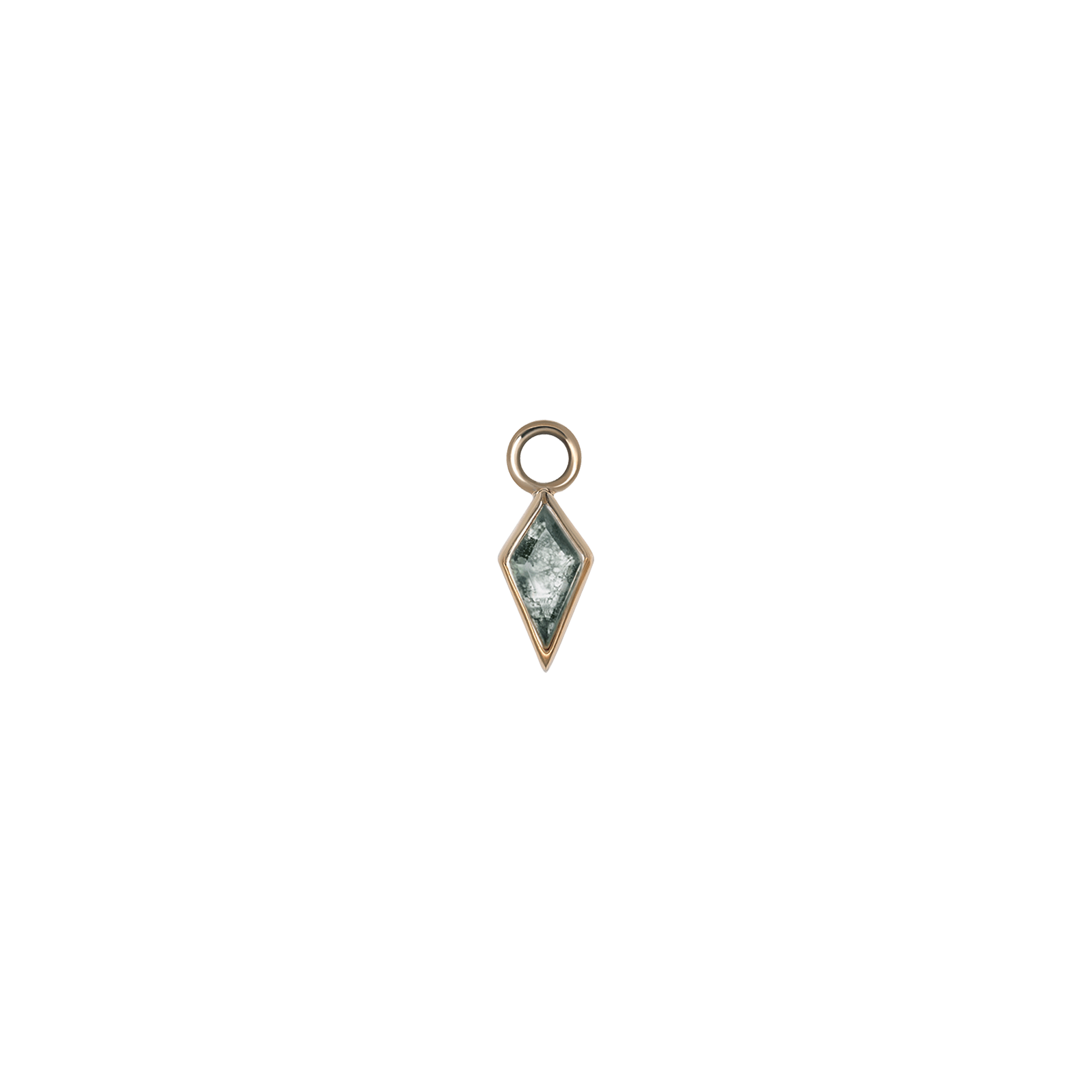 Zenith [Small] • 14K Gold Kite Gemstone Hoop Charm