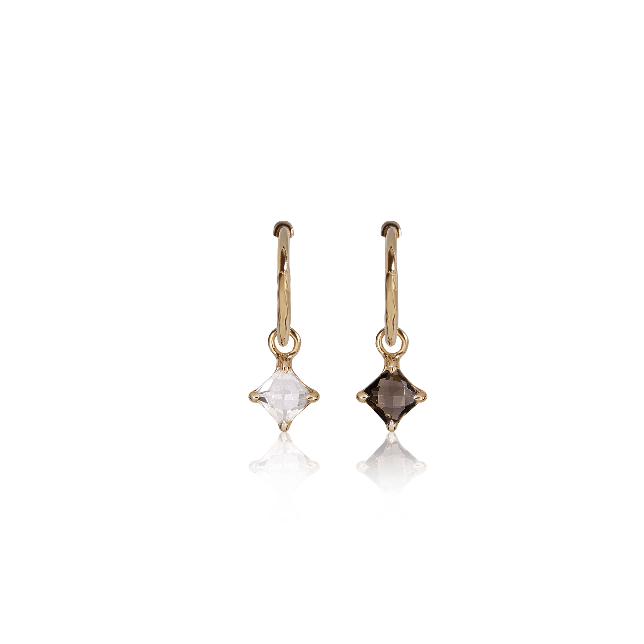 BEATTI Hoops Kaya • Genuine Gemstone Charm Hoops Kaya • Genuine Gemstone Charm Hoops